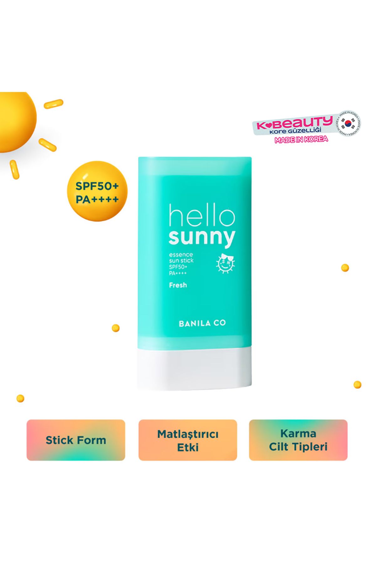8809560225814-Banila.Co Hello Sunny Stick Güneş Kremi SPF50 18g