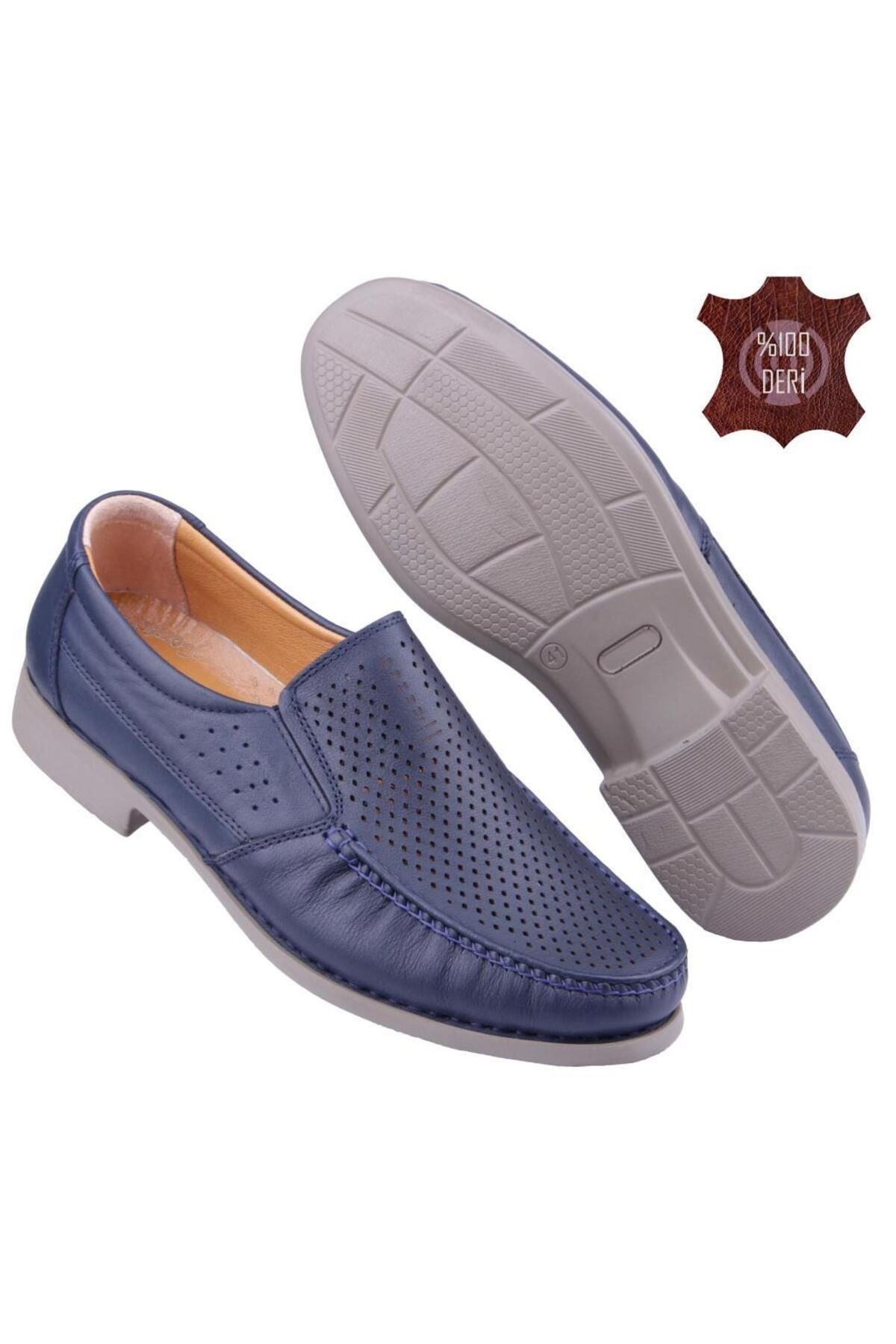 DETECTOR-Genuine Leather Orthopedic Perforated Men's Casual Shoes Dtc0288-2 3