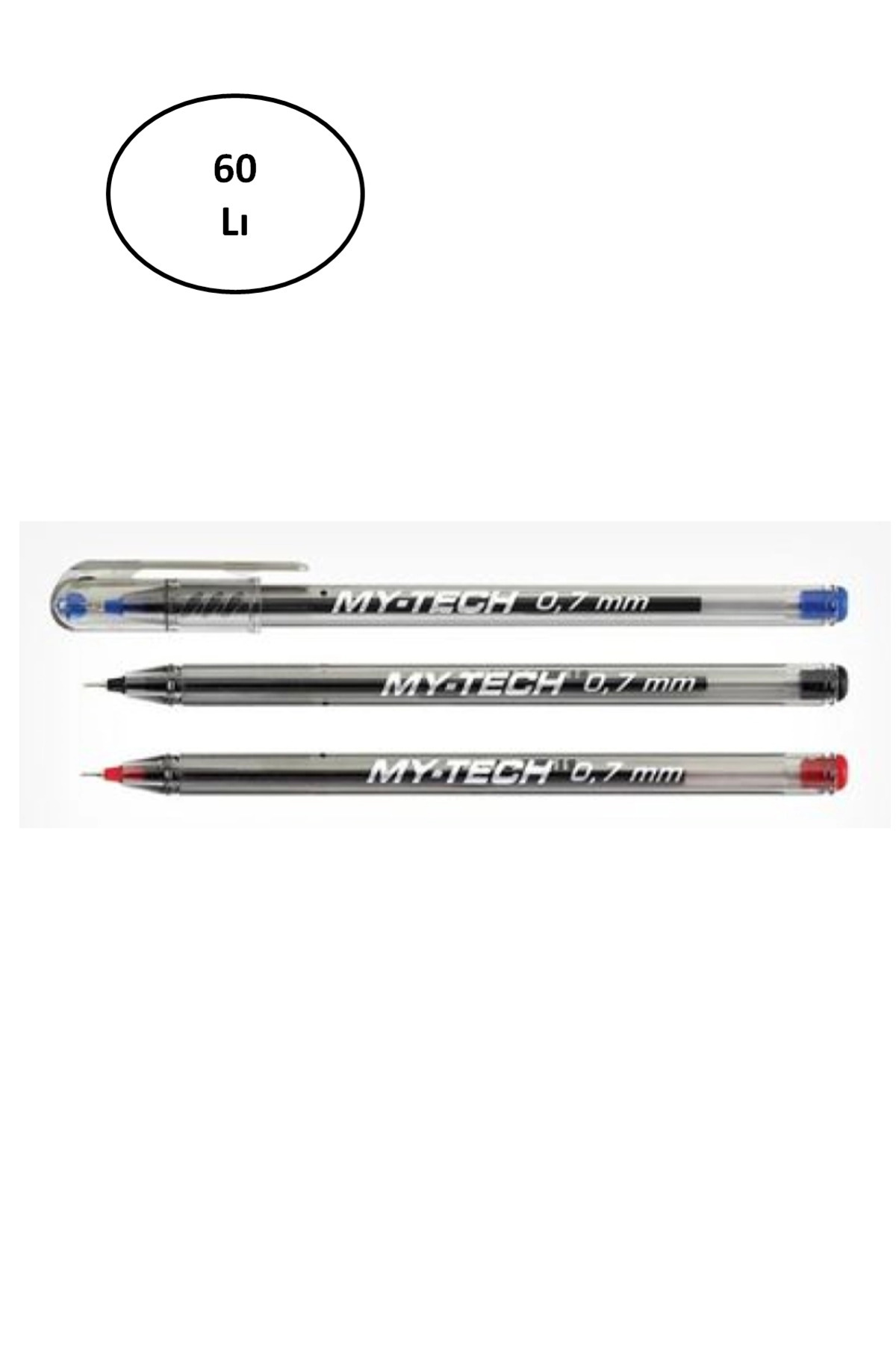 Skygo-Pensan My-Tech 0.7 Mm Colored Ballpoint Pen - 60 pcs 1