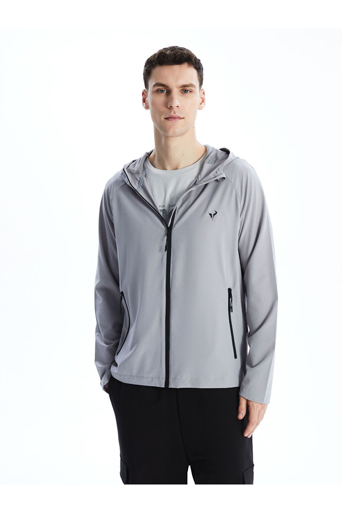 LC Waikiki Kapüşonlu Uzun Kollu Erkek Fermuarlı Sweatshirt