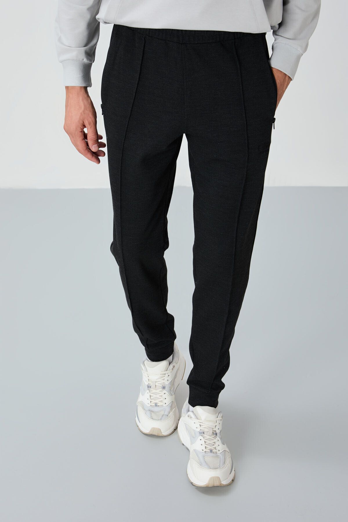AIR JONES-Melted Black Jogger Men's Sweatpants - 82113 1