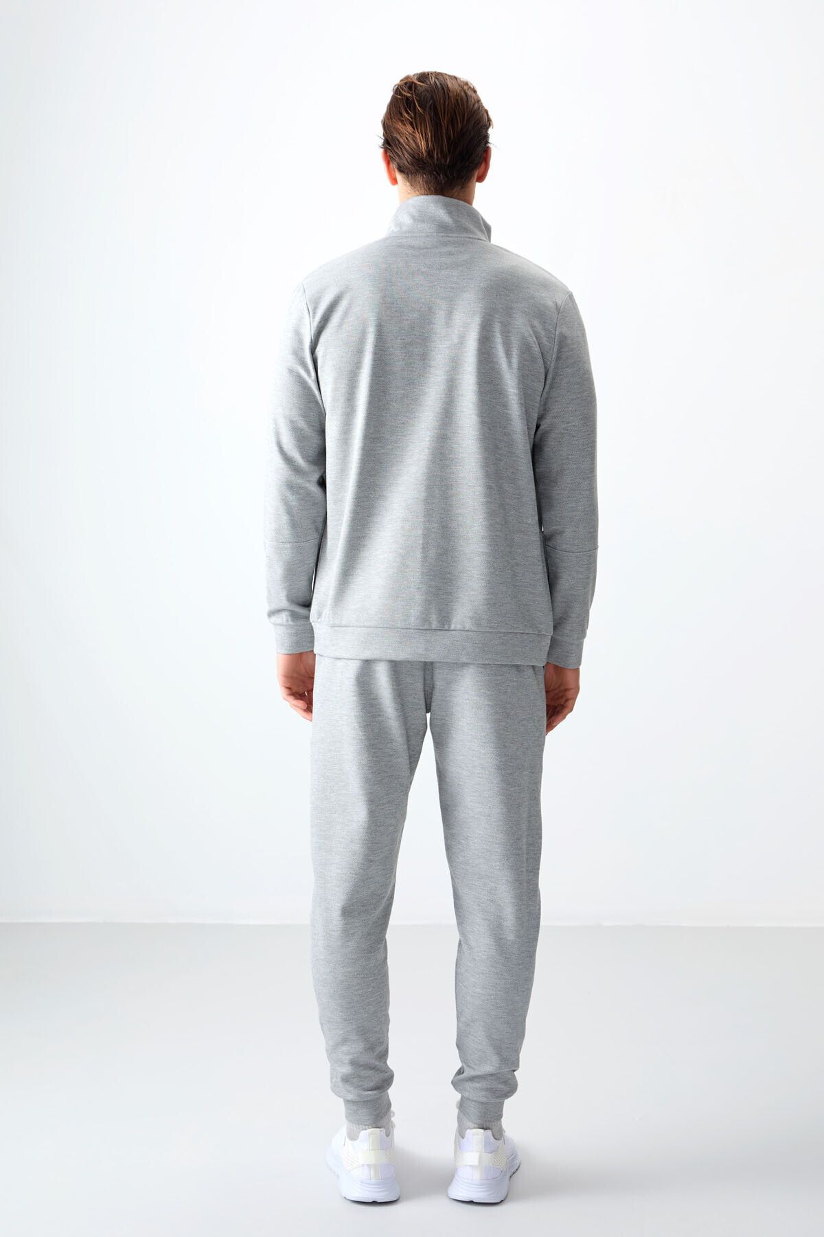 ست گرمکن مردانه سطح خاکستری MELANGE SURFACE STANDARD FIT TEAM TRACKSUIT MALE 85248 Air Jones