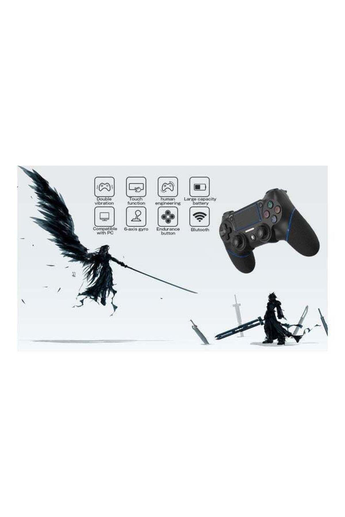 COOYA-لوحة ألعاب تعمل باللمس مع اهتزاز مزدوج ووظيفة صوتية وحدة تحكم لاسلكية لجهاز PS4/PC 5
