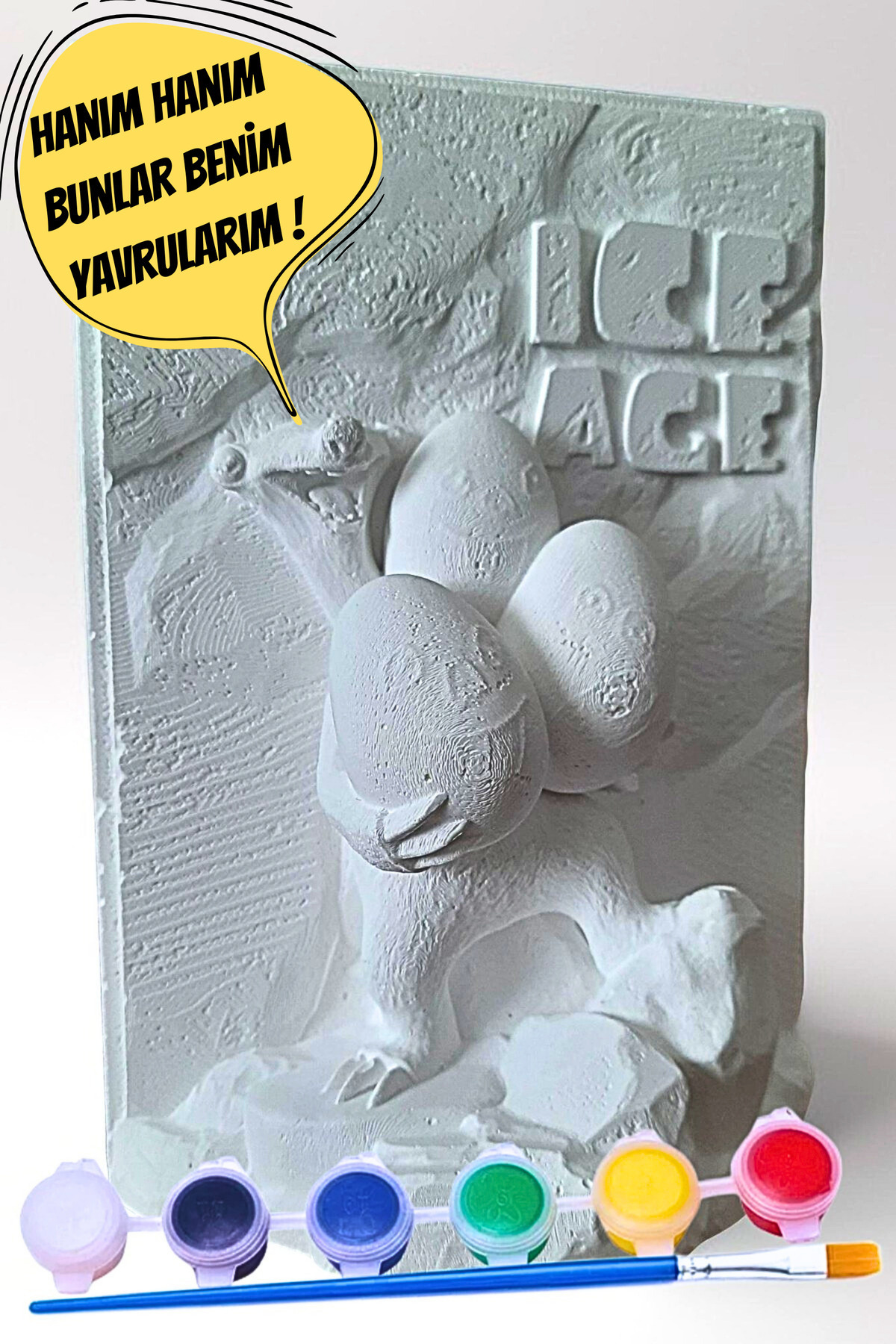 Craft3D Atölye-Ice Age Ice Age - 15 cm Tall Sid Figure Painting Set 1