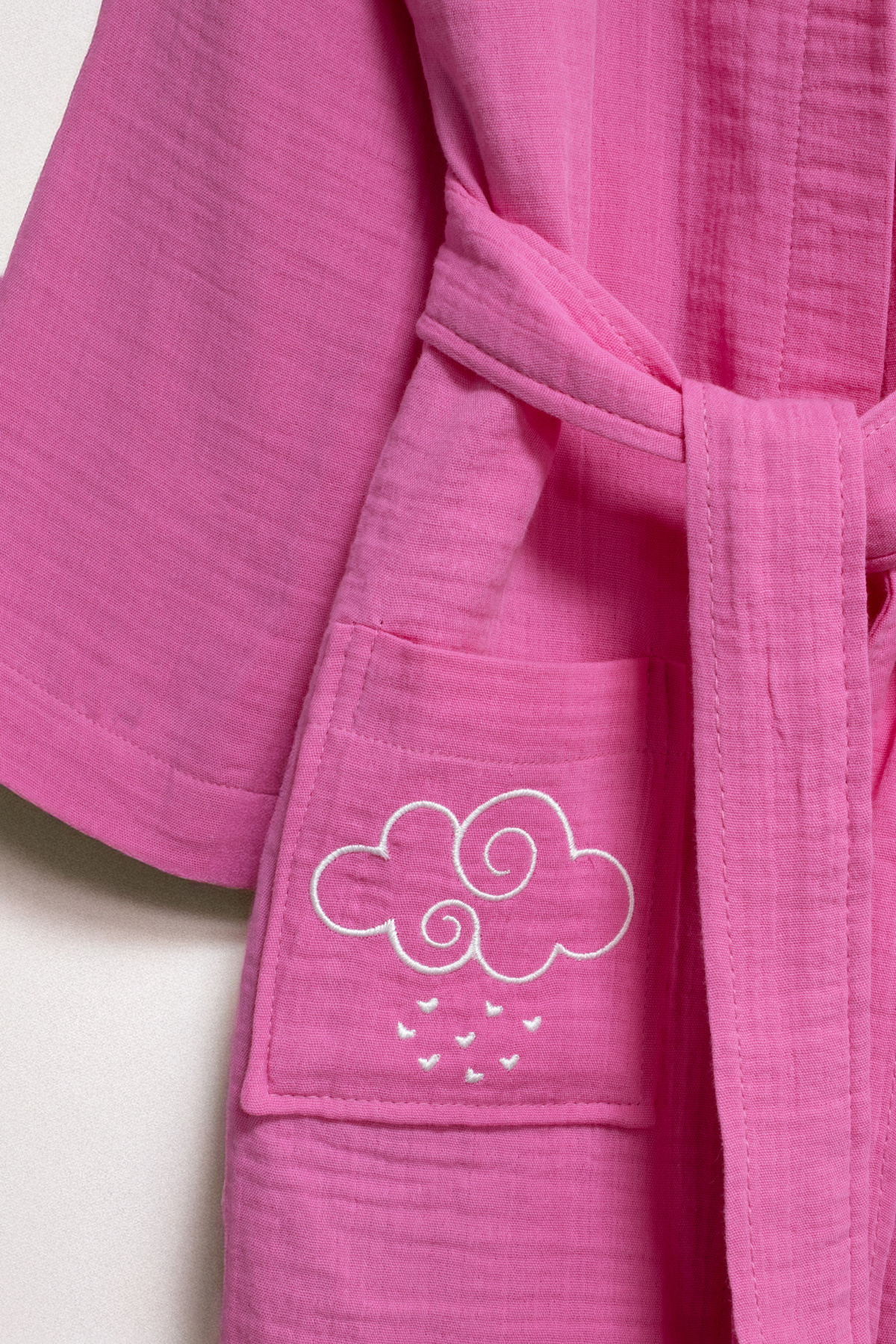 Baby Class Kapüşonlu Çift Katlı Müslin Çocuk Bornozu fotoğrafı 3 (önizleme)