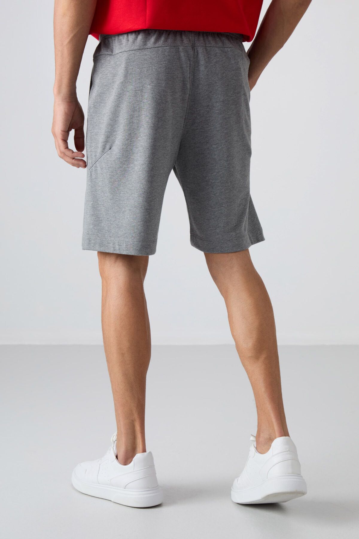 TOMMY LIFE-Pantaloni scurți pentru bărbați, cu imprimare, din bumbac, grosime, moale, cu textura confortabilă - 81263 5