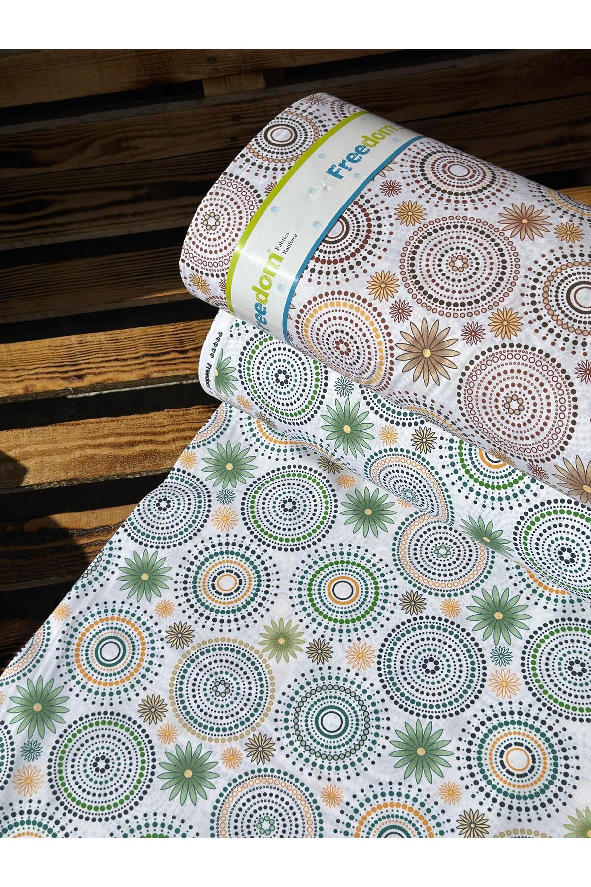 Freedom-Patterned 100% Cotton Ranforce Fabric 30 Meters 1 Ball Fabric 2