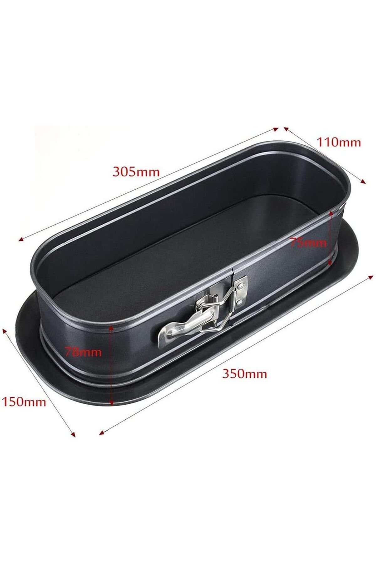COOYA-Non-Stick Spring Baking Pan, with Removable Bottom, Quick Release Latch Bakeware, for Baking Bread 4