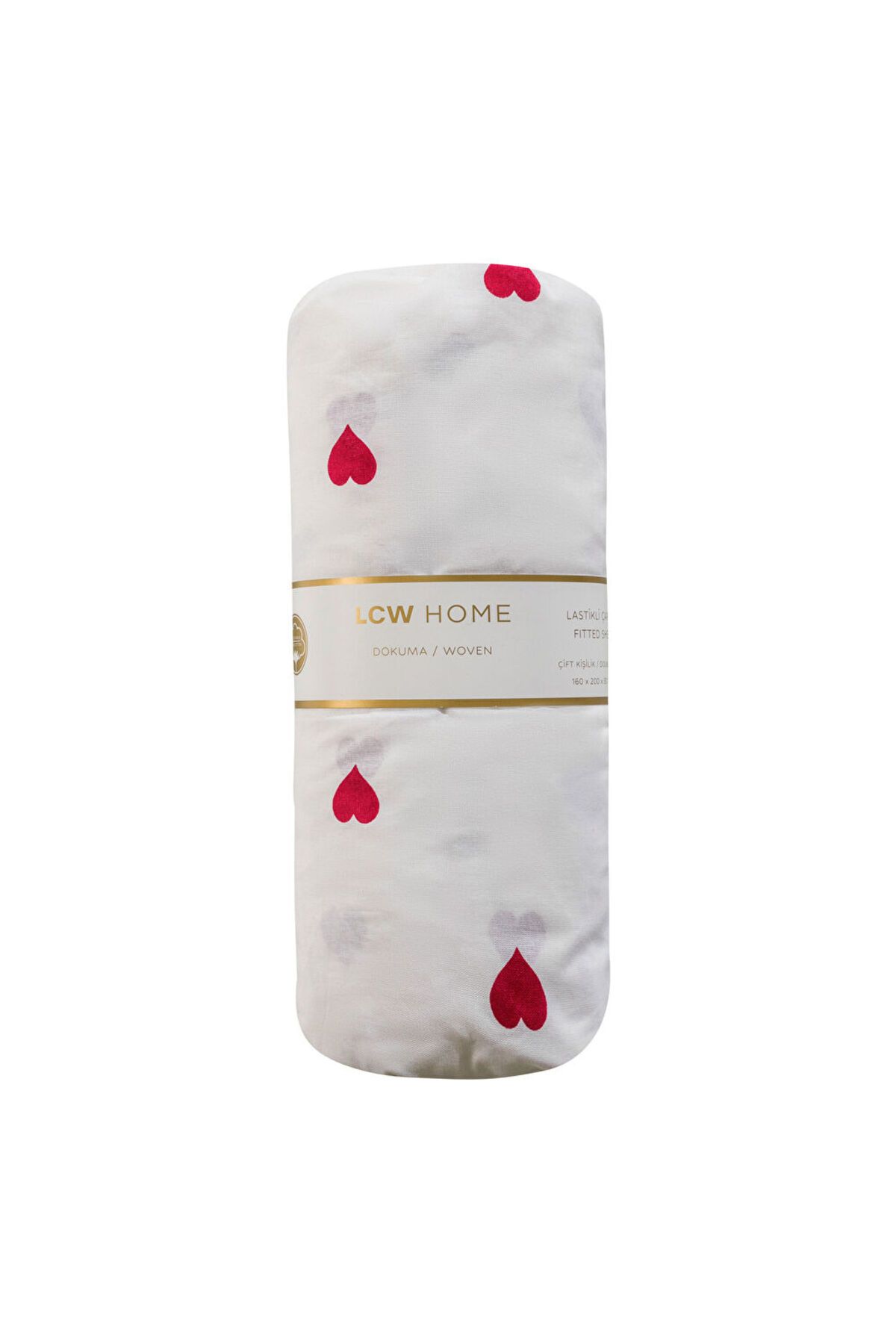 LC Waikiki-Lcw Heart Patterned Double Fitted Sheet 5