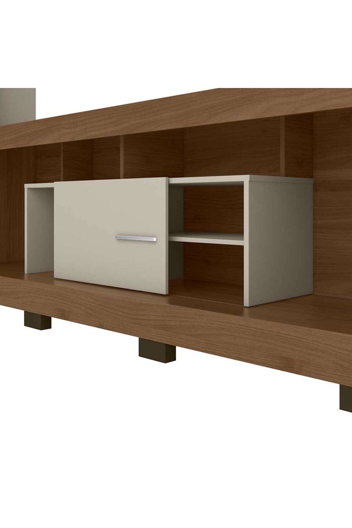 Danube Home-Ipanema Entertainment Center For TVs up to 55 Inches - Almond/Off White L180xW40xH187cm 6