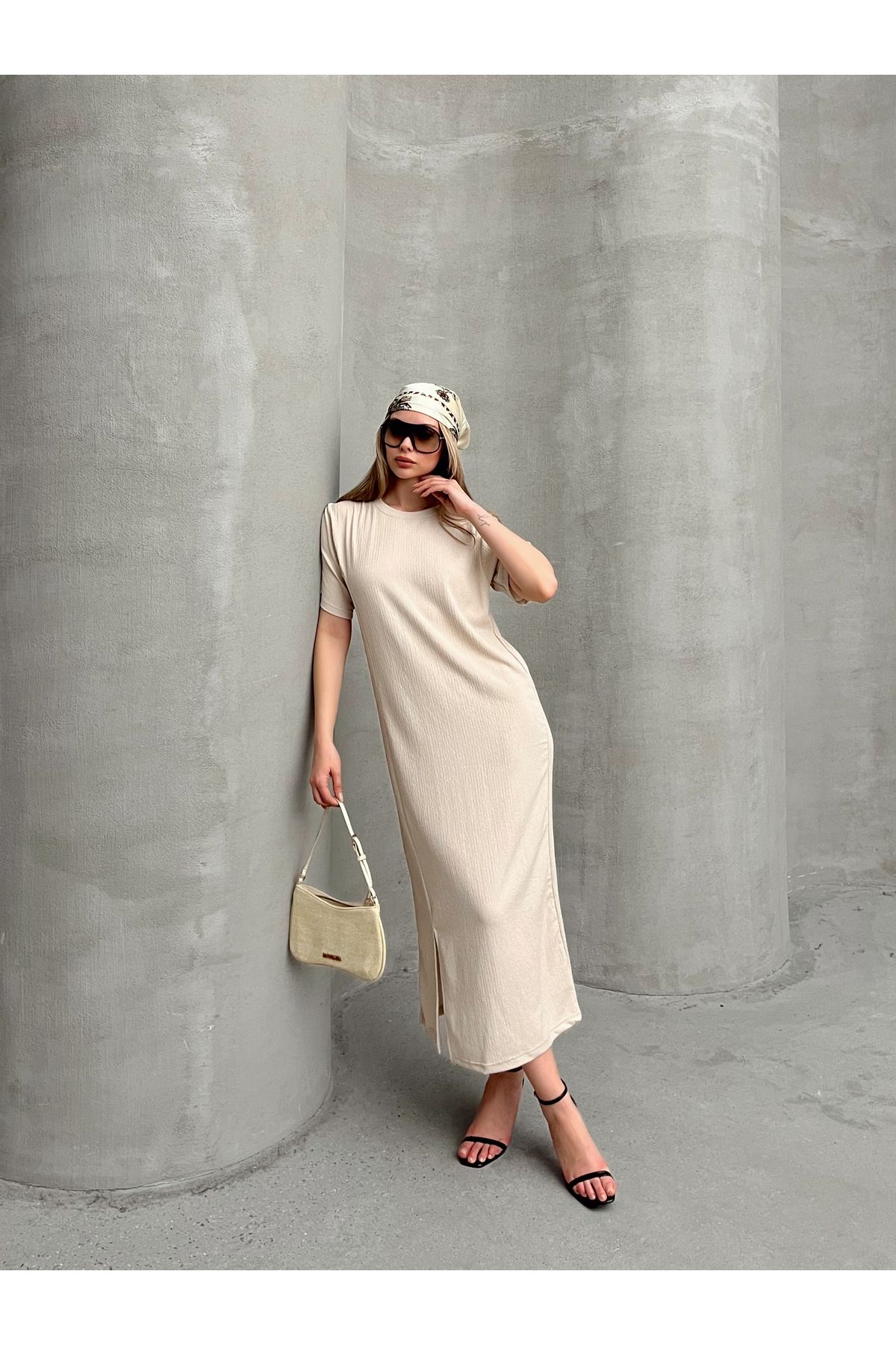 AFROGİYİM-Women's Relaxed Fit Kimono Dress 6