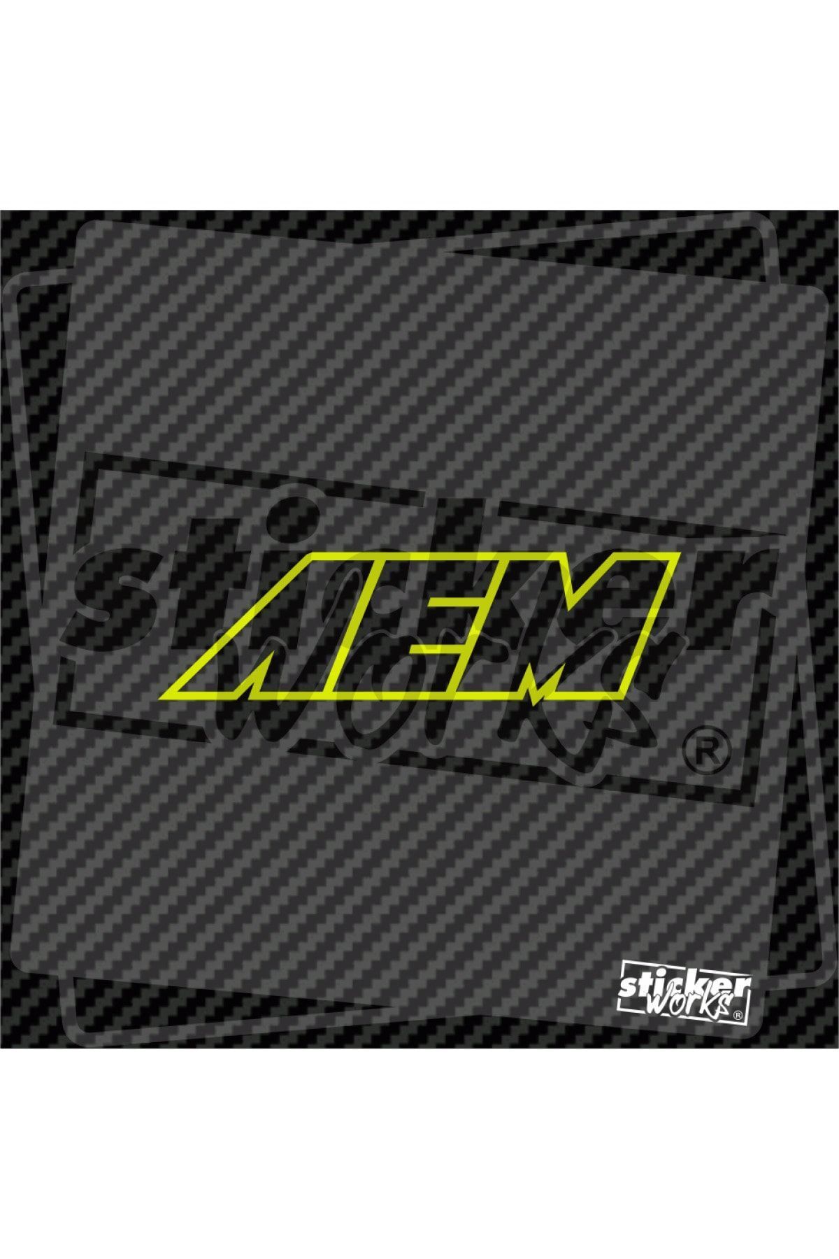 Sticker Works-Aem Neon Yellow Sticker 1