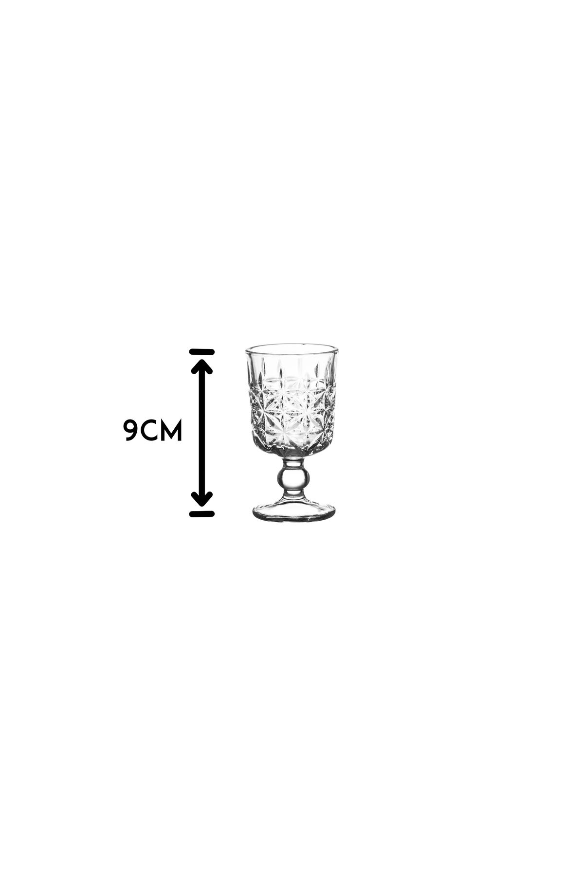 Dania-Set of 12 glass cups with base for juice and for all occasions and receptions Capacity 65 mm 3