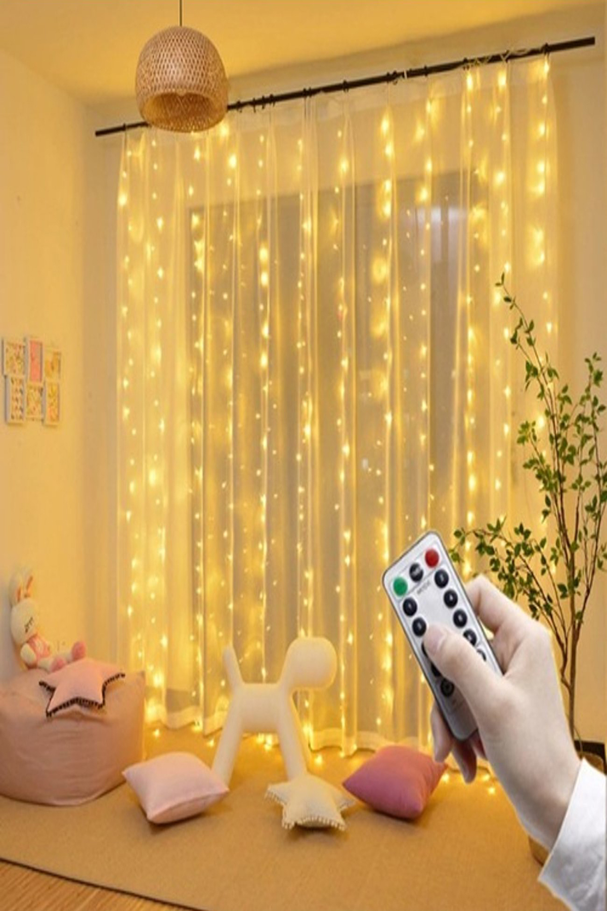 Tor Store Gün Işığı Peri Led Uzaktan Kumandalı 8 Modlu Perde Aydınlatma ...