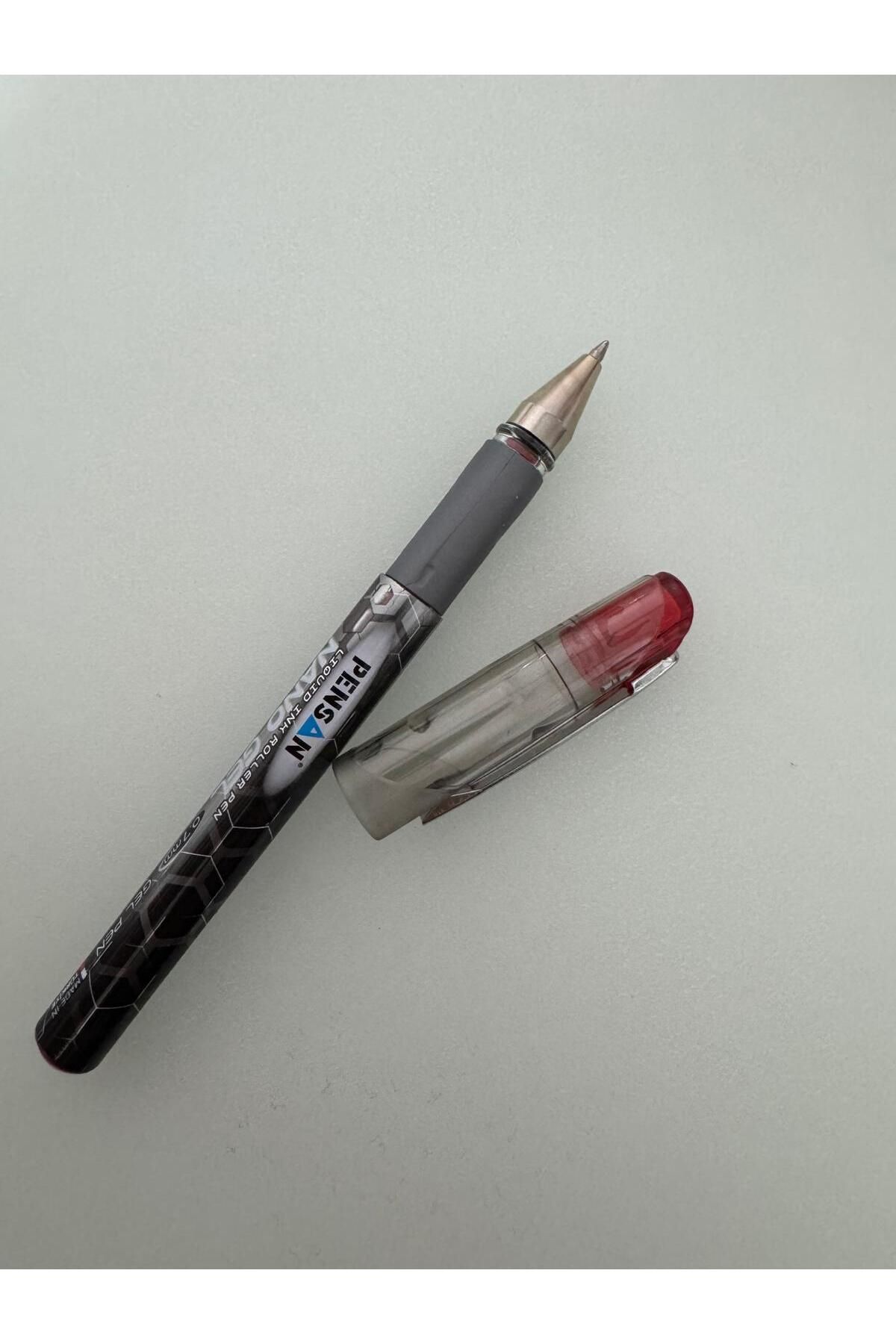 Pensan Roller Kalem Nano Gel Jel Bilye Uçlu 0.7 MM Kırmızı (1 Adet)
