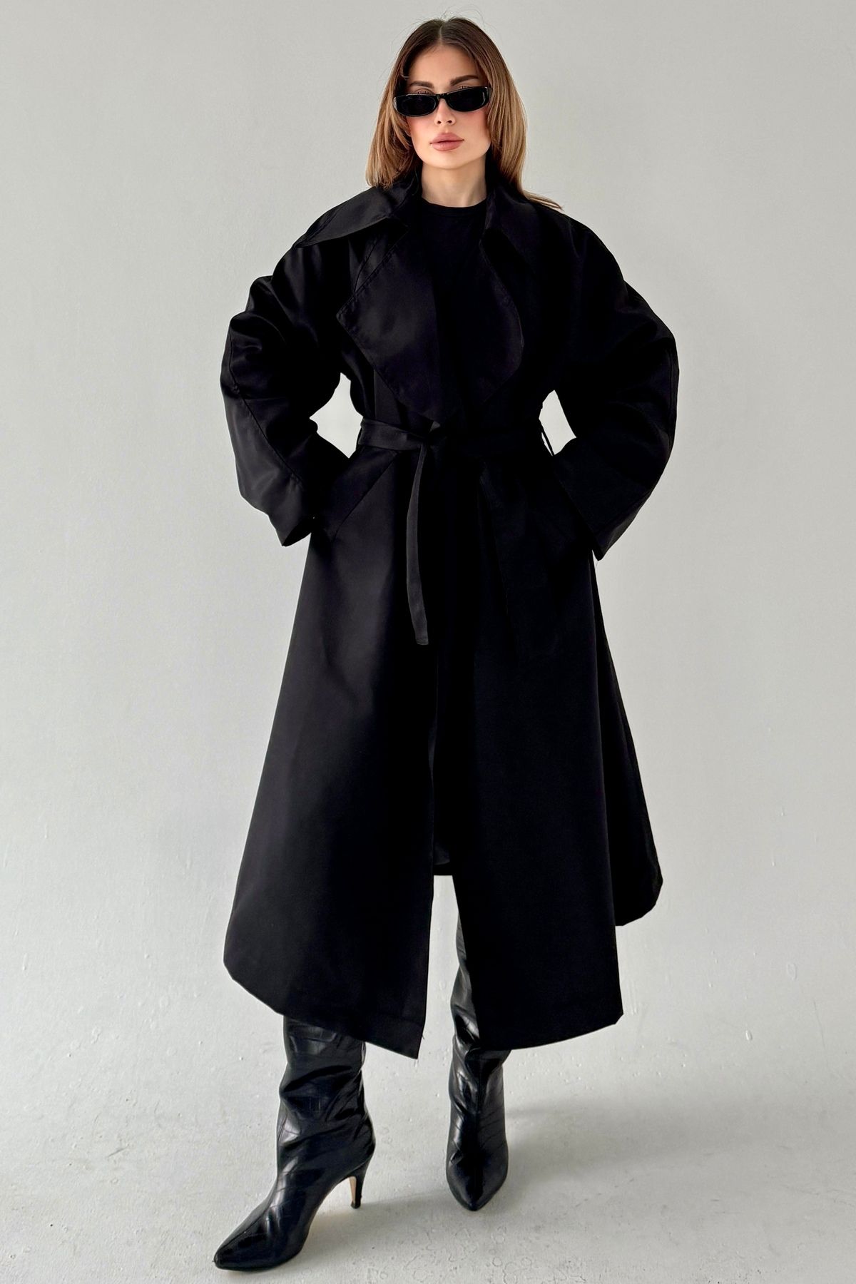 bb butik basic-Nano Tech Thick Casual Trench Coat (ΛΕΚΕ - ΑΔΙΑΒΡΟΧΟ ΥΦΑΣΜΑ ΑΠΟΔΕΙΞΗΣ)bbtc0050 5