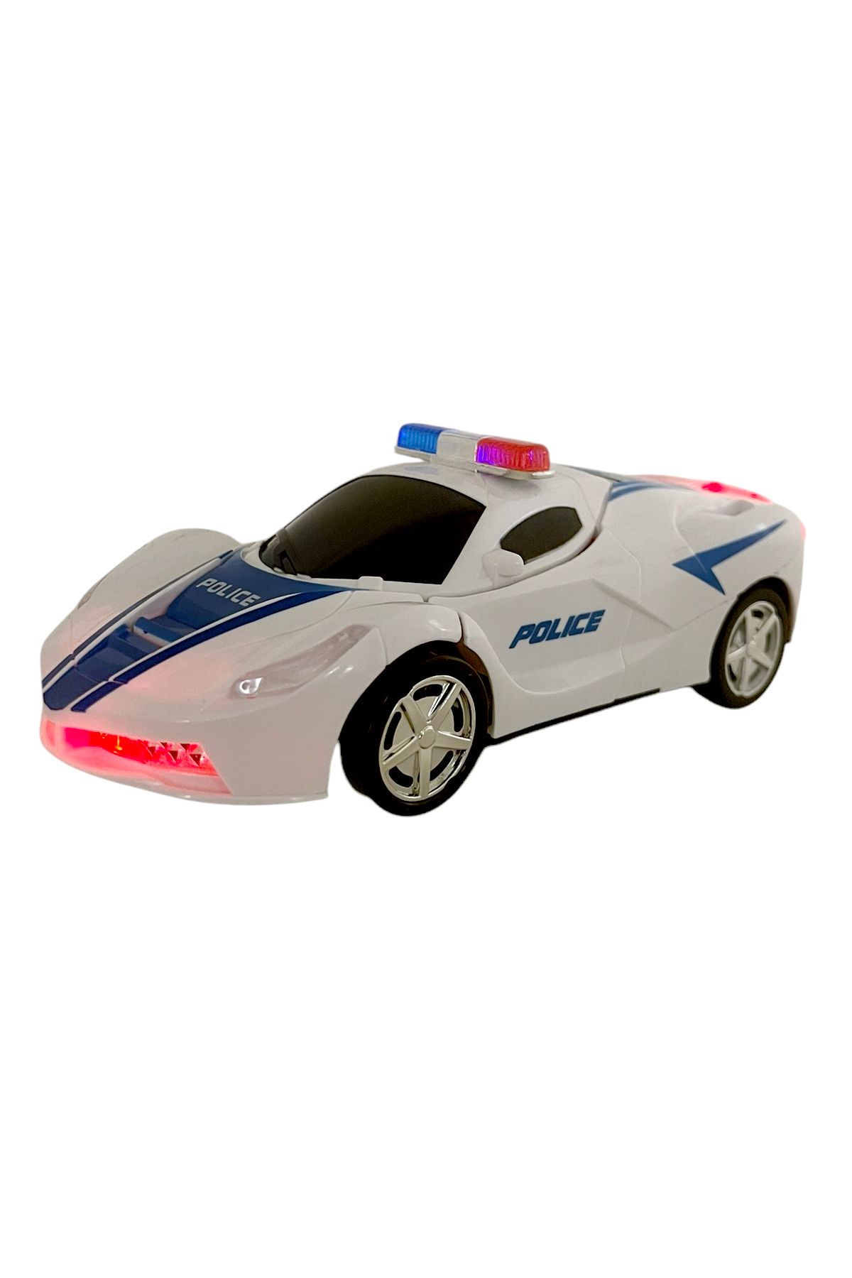 UDATOYS Robota Dönüşen Polis Arabası Oyuncak Ferrari Müzikli Işıklı 20 cm fotoğrafı 3 (önizleme)
