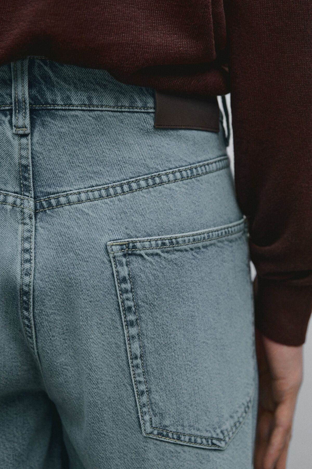 شلوار جین مردانه 100 ٪ پنبه مناسب ژان Massimo Dutti