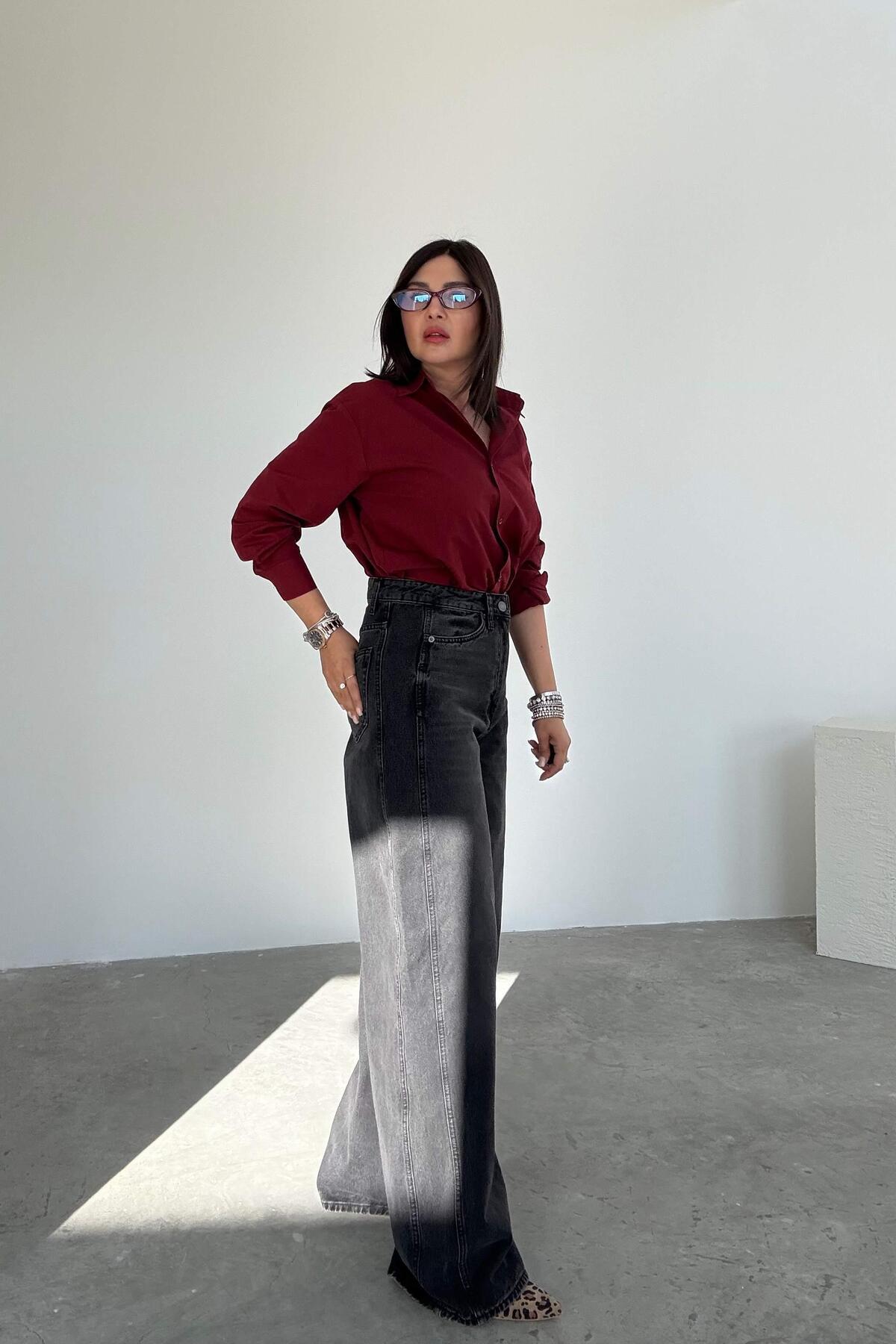 ELVAN TOLON-Black Grind Wide Leg Jean 2