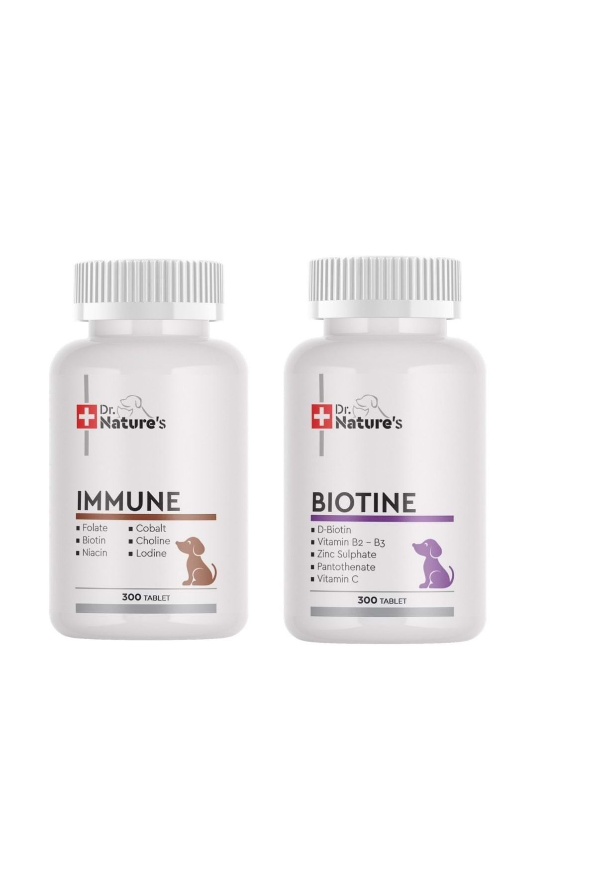 Dr. Nature's KÖPEKLER İÇİN BİOTİN VE MULTİVİTAMİN (300 TABLET 2 ADET)