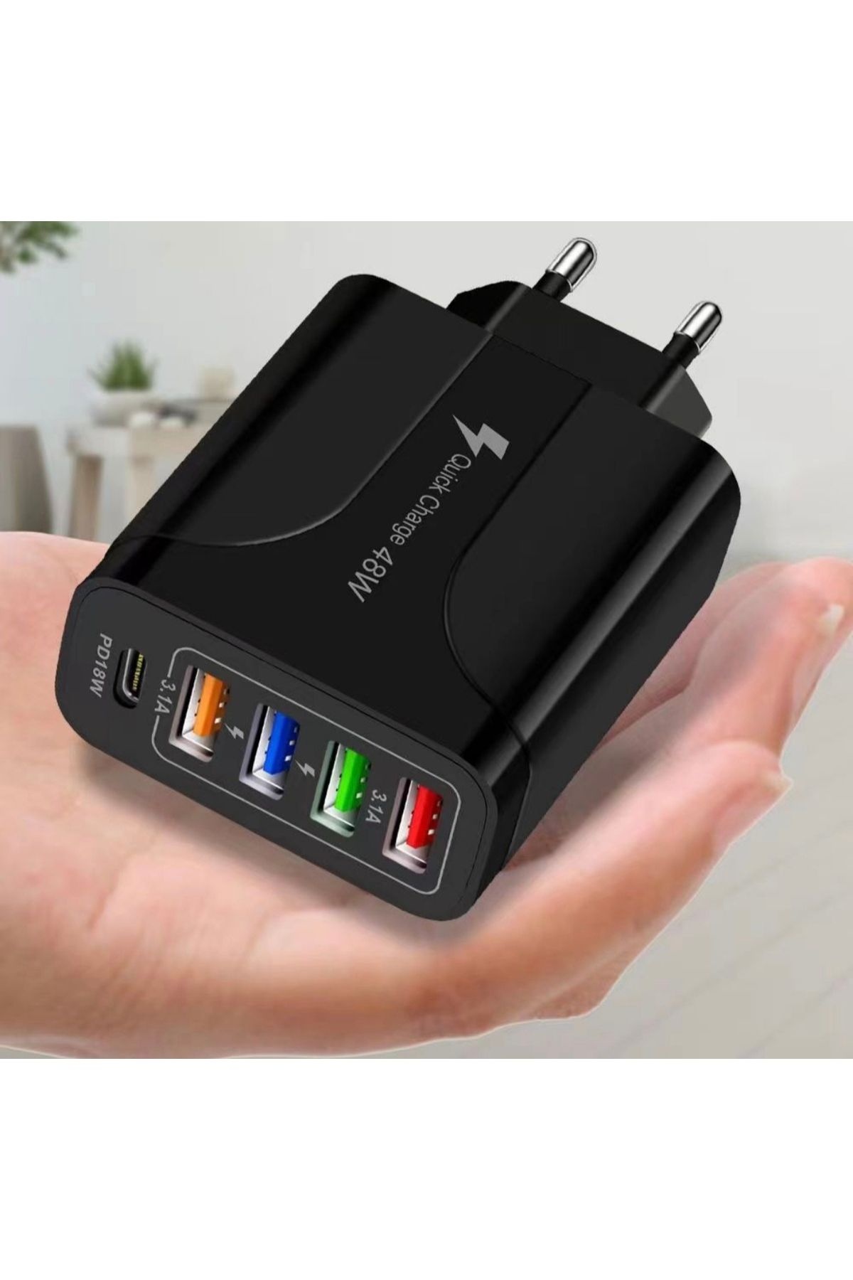 Çoklu Şarj Adaptörü 5 Li Usb 3.1 Type-c Pd 20 Watt Pd 15 Watt