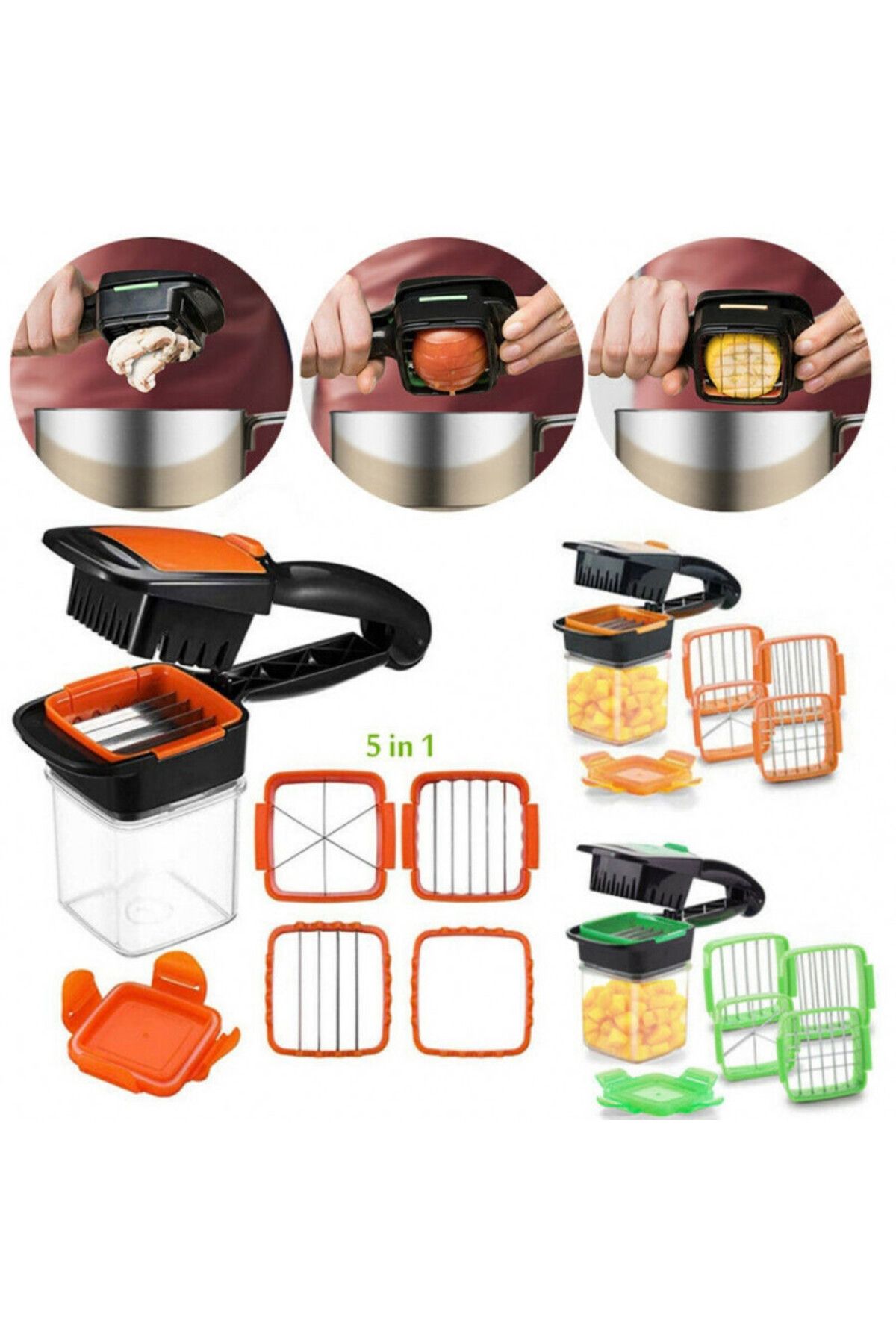 andela-5 In 1 Practical Vegetable Fruit Chopper Slicer with Chamber 3