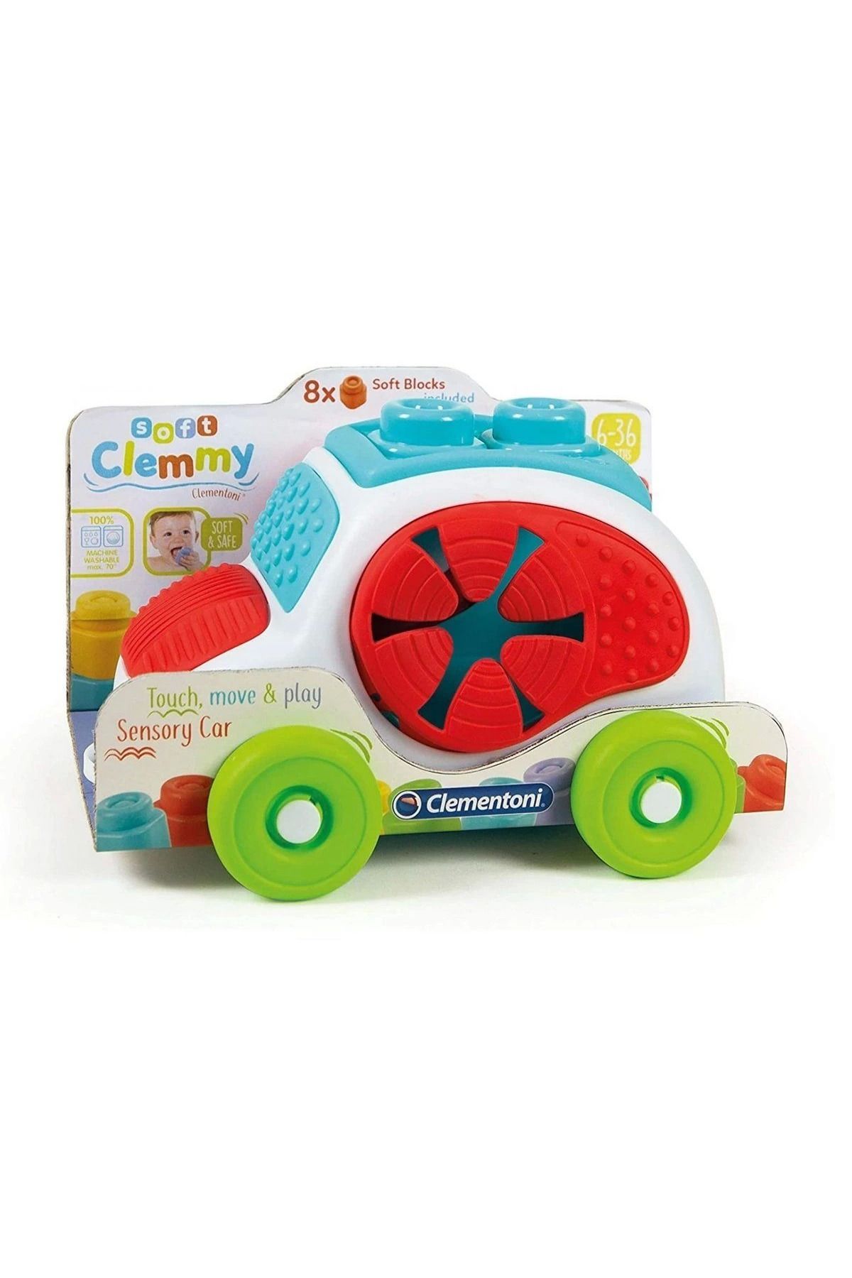 CLEMENTONI 17315 Soft Clemmy - Yumuşak Blok Duyusal Araba 6-36 Ay