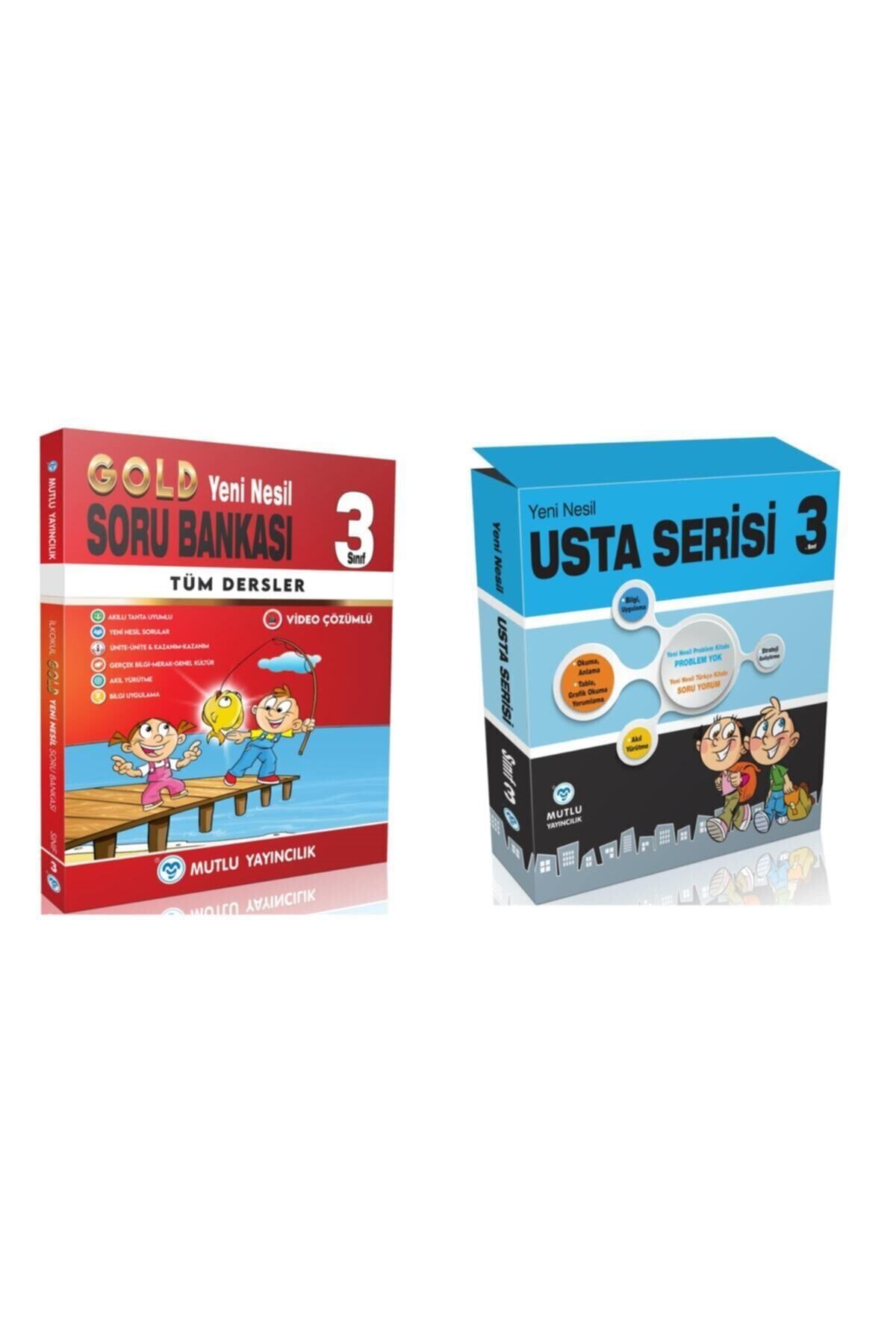 Mutlu Yayıncılık 3. Sınıf Gold Soru Bankası-yeni Nesil Usta Serisi Süper 2'li Set