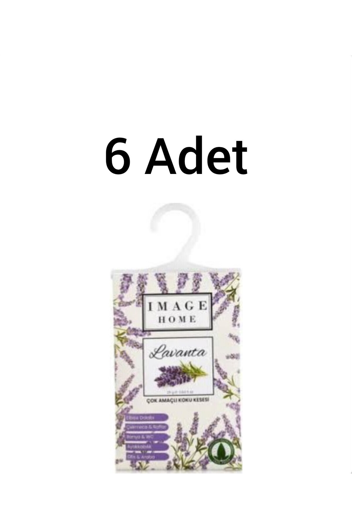 İMAGE HOME 6 Adet LAVANTA Çok Amaçlı Koku Kesesi Askılı Ayakkabılık Dolap İçi Parfüm Toz Esans