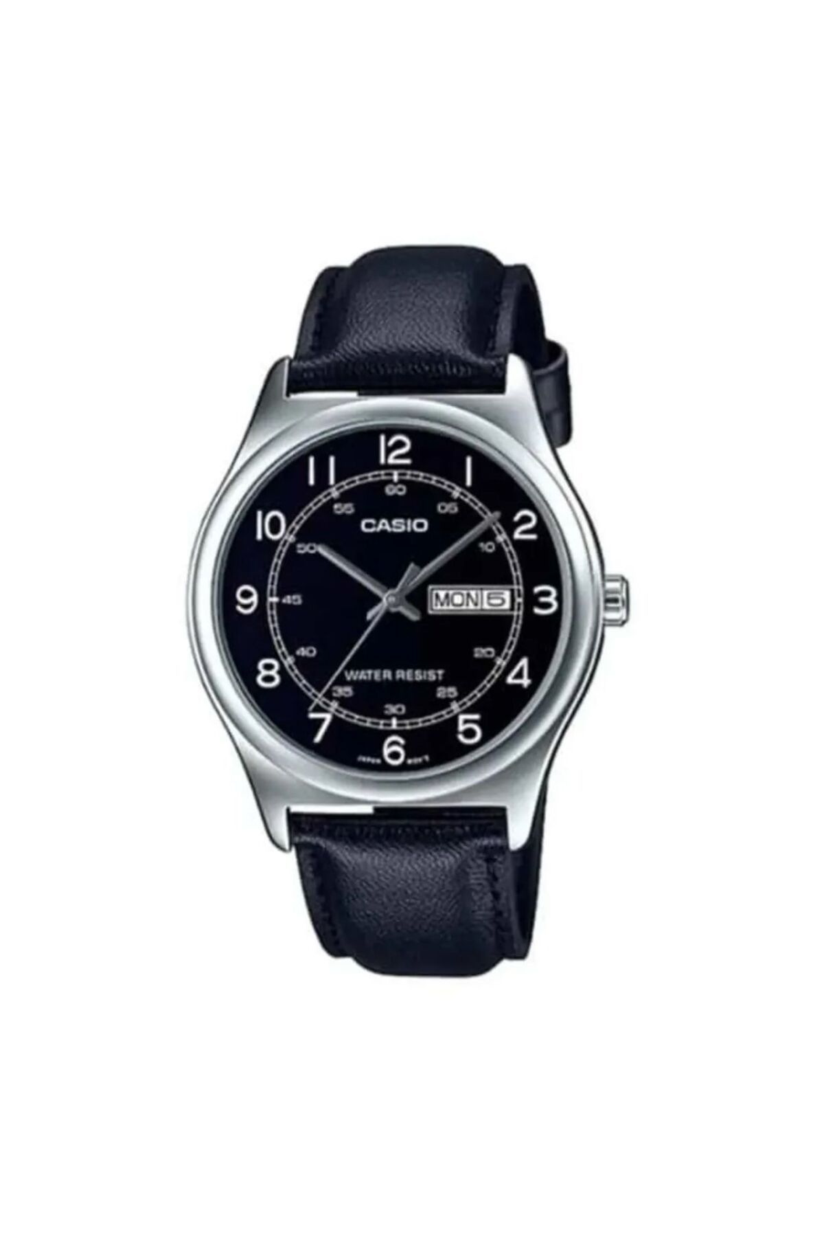 Casio-Casio Analog Watch with Leather Strap MTP-V006L-1B2UDF 1