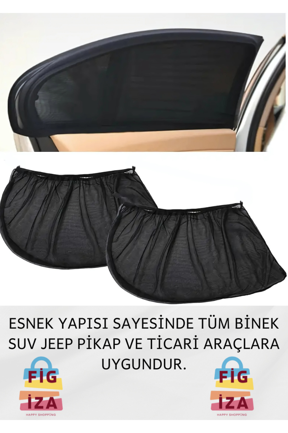 Ankaflex Araç Yan Cam Perdesi–uv Işınlarını Engelleyen Güneşlik Bebek Emzirme Perdesi Sineklik (2’Lİ SET) fotoğrafı 4 (önizleme)