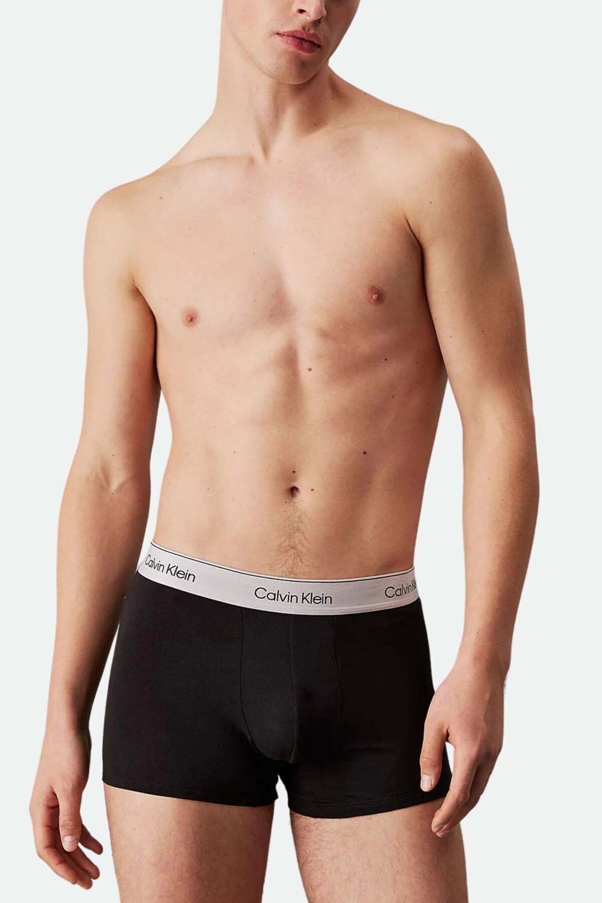 Calvin Klein Pánské černé boxerky Slim Fit Corn Cotton Elastic Banli 3 kusy