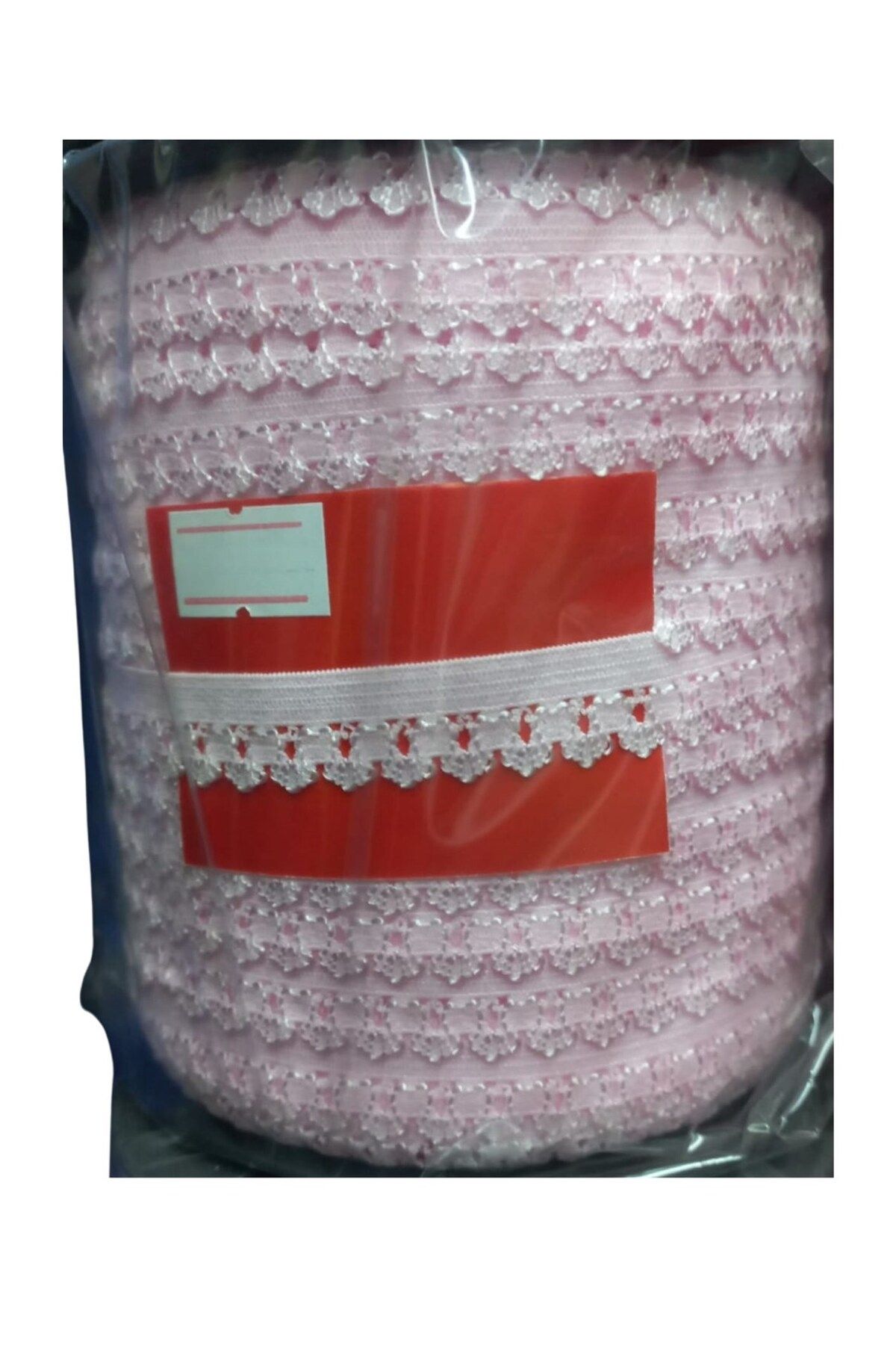 BirdoluSepet Çamaşır Lastiği Dantelli 1 cm 1 Metre Açık Pembe