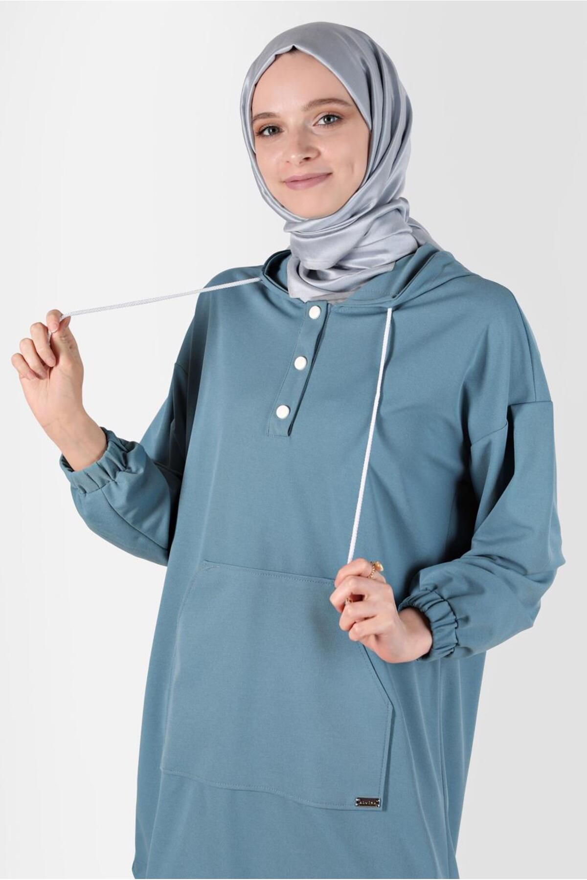 تونیک ورزشی کلاه دار 42651 Alvina