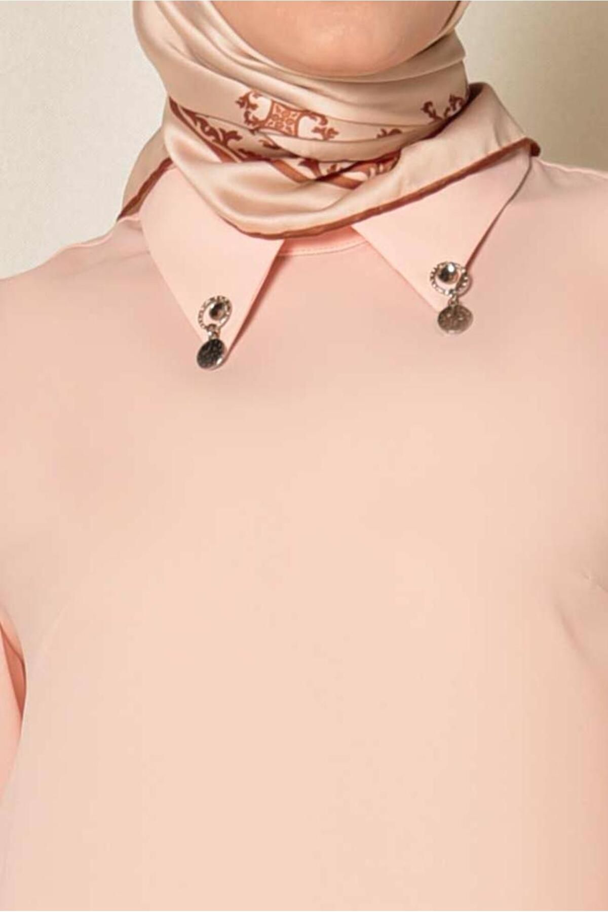 Alvina-Tunic with Broches on the Collar with Buttons Side 4914 4
