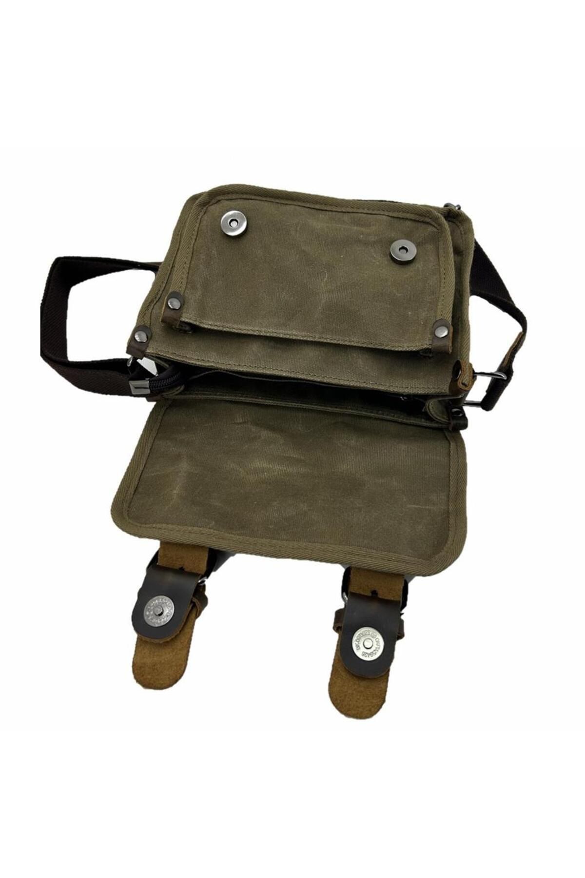 ÇÇS-Ççs 31488 Waxed Canvas Postman - Shoulder Bag with Strap Brown 3