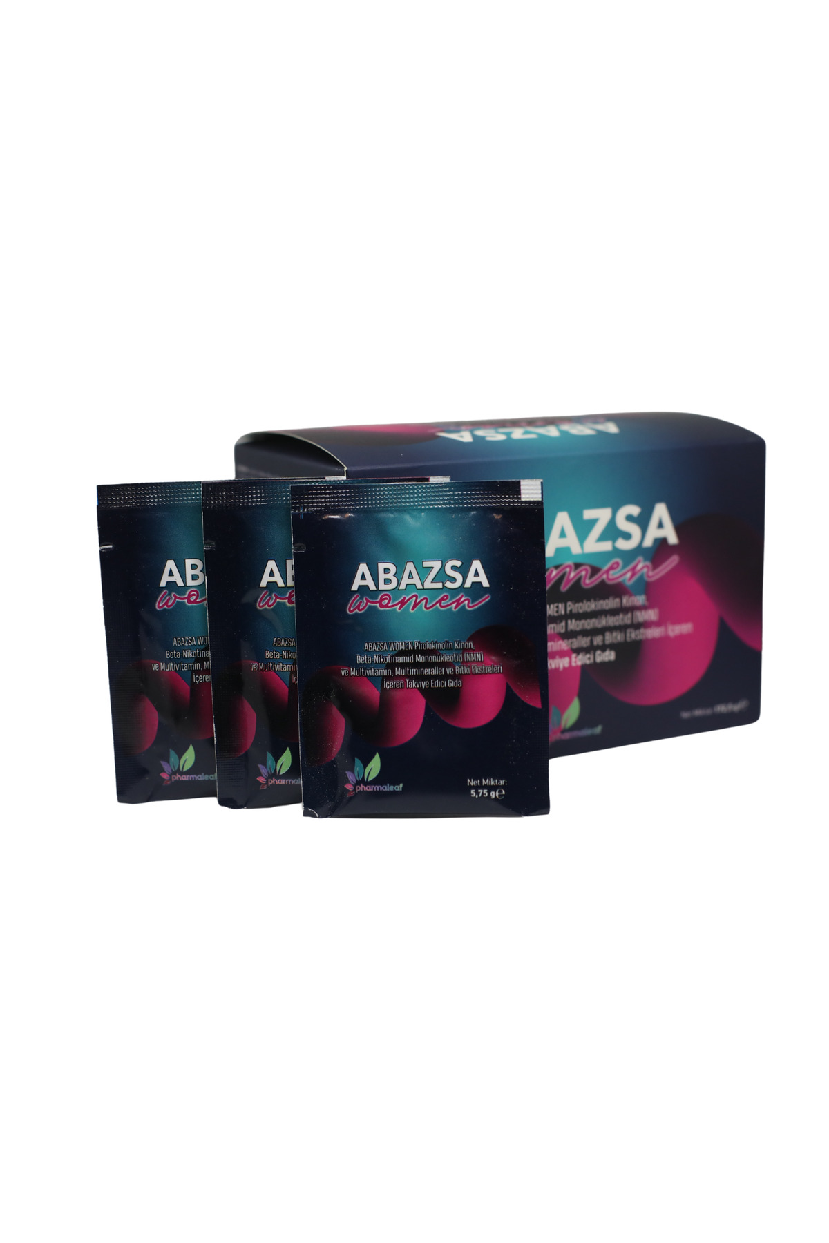 Abazsa Women 30 Saşe Vitamin C D Vitamini B12 İnositol Folik Asit Çinko E Vitamini Glutatyon NMN — Abazhaw — تصویر 7 از 7