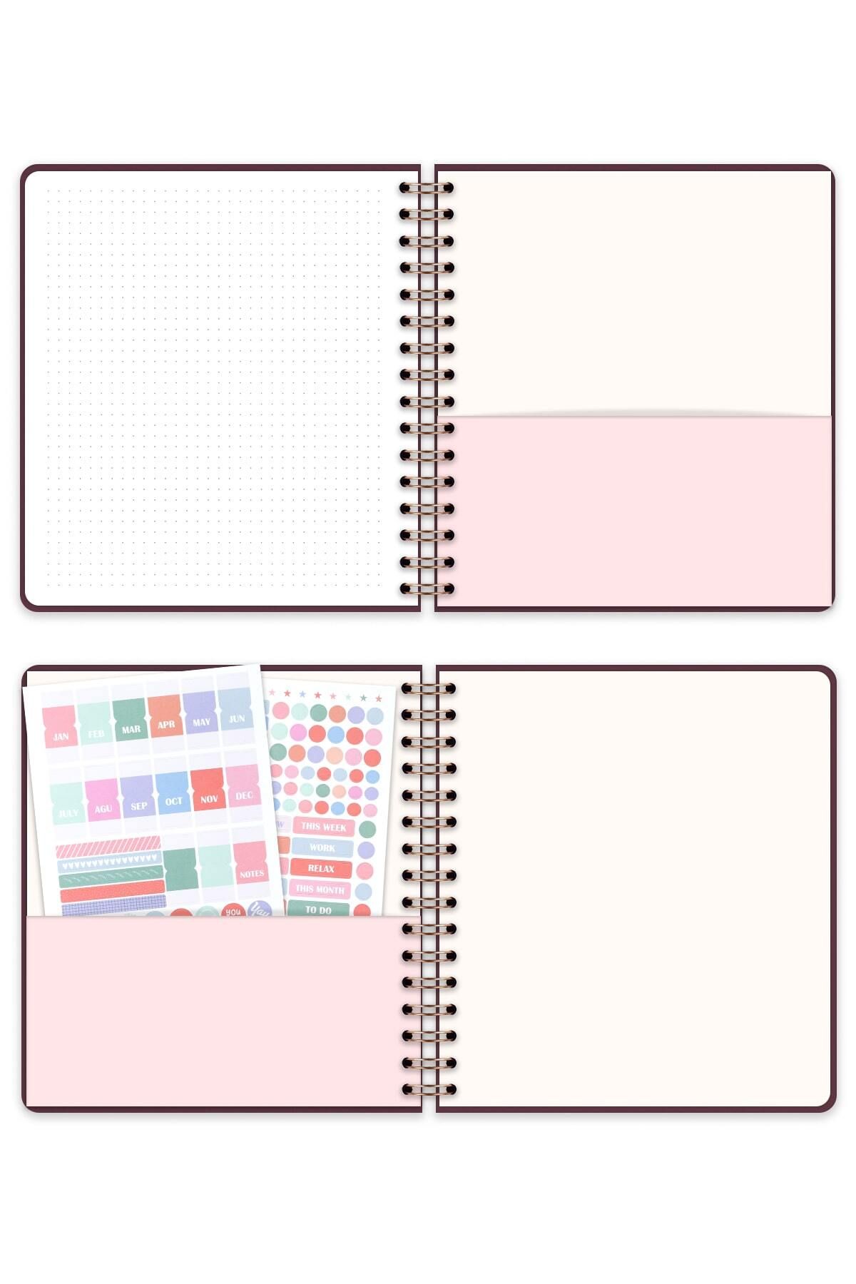 Matt Notebook-Ακαθάριστος προγραμματιστής τετράγωνος φιόγκος ατζέντας 7