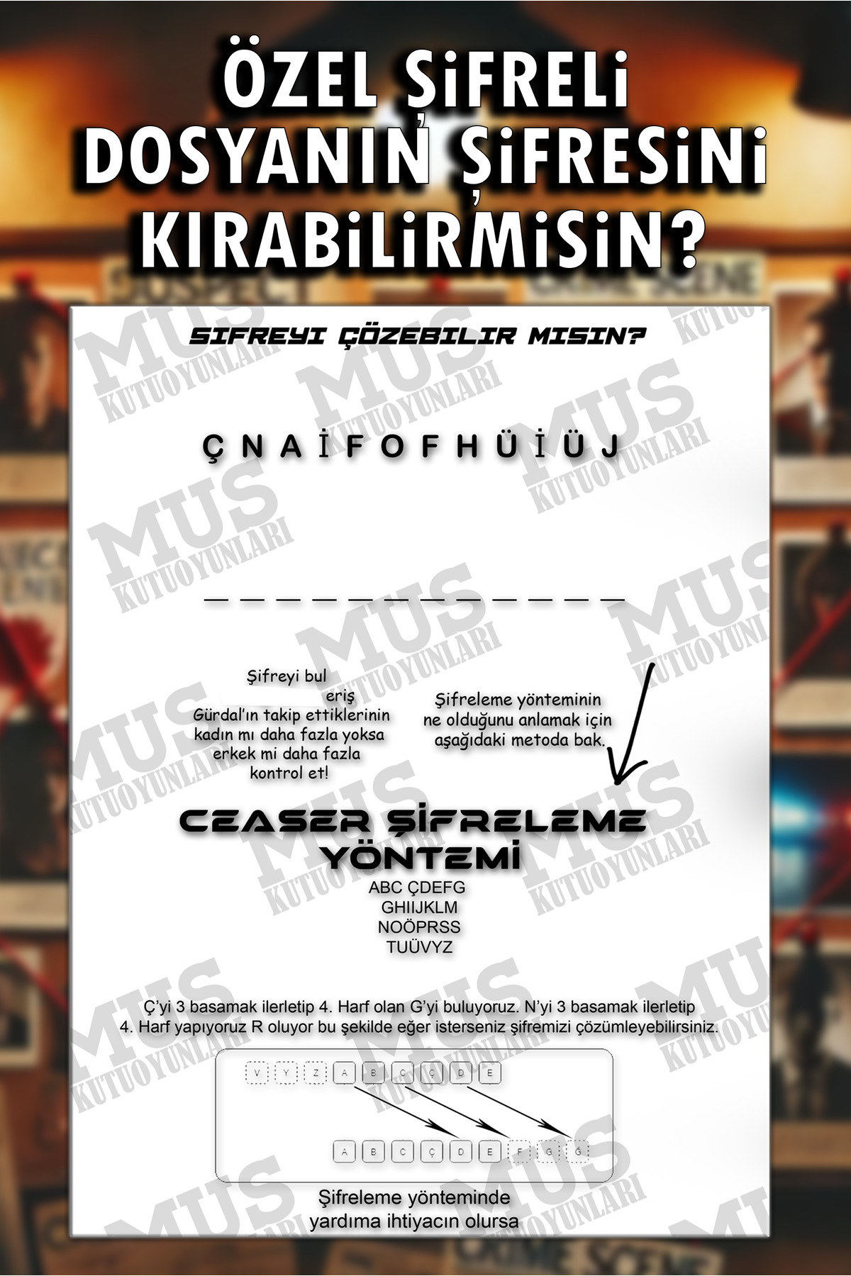 MUS Kutu Oyunları Köydeki Cinayet Gerçek Bir Savcılık Dosyası Dedektif Katil Kim Suçlu Bulma Dava Kutu Oyunu fotoğrafı 3 (önizleme)