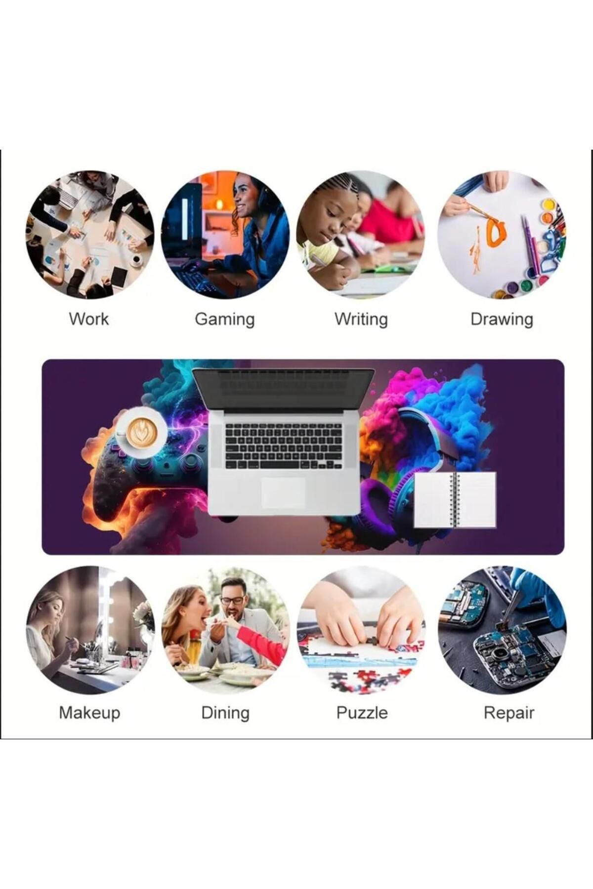 sgeteknoloji-70X30 cm 3D Gamepad Headset Design Non-Slip Base Speed Surface Player Mouse Pad Gaming 5