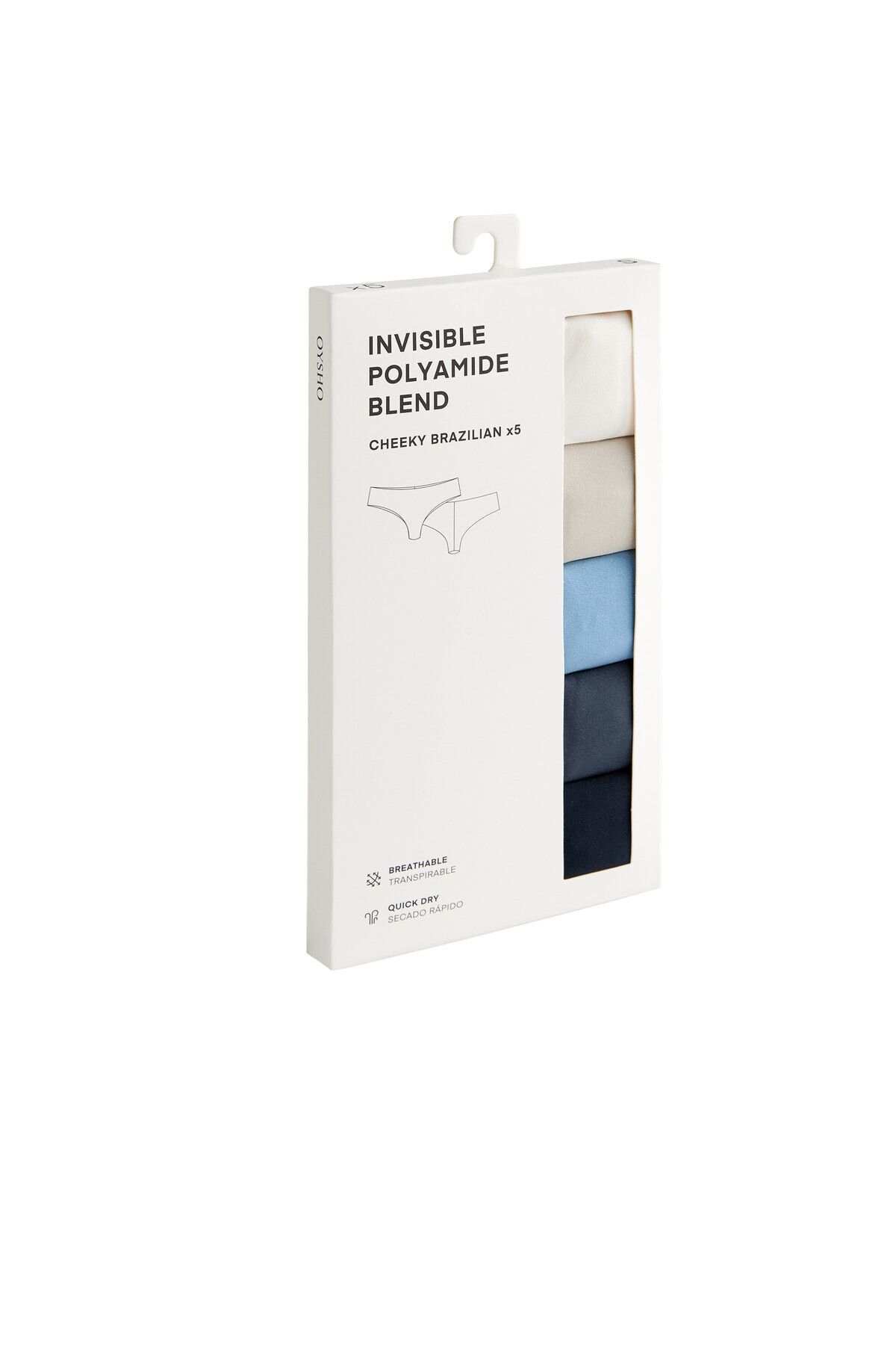 Oysho-5 invisible polyamide blend cheeky Brazilian briefs 7
