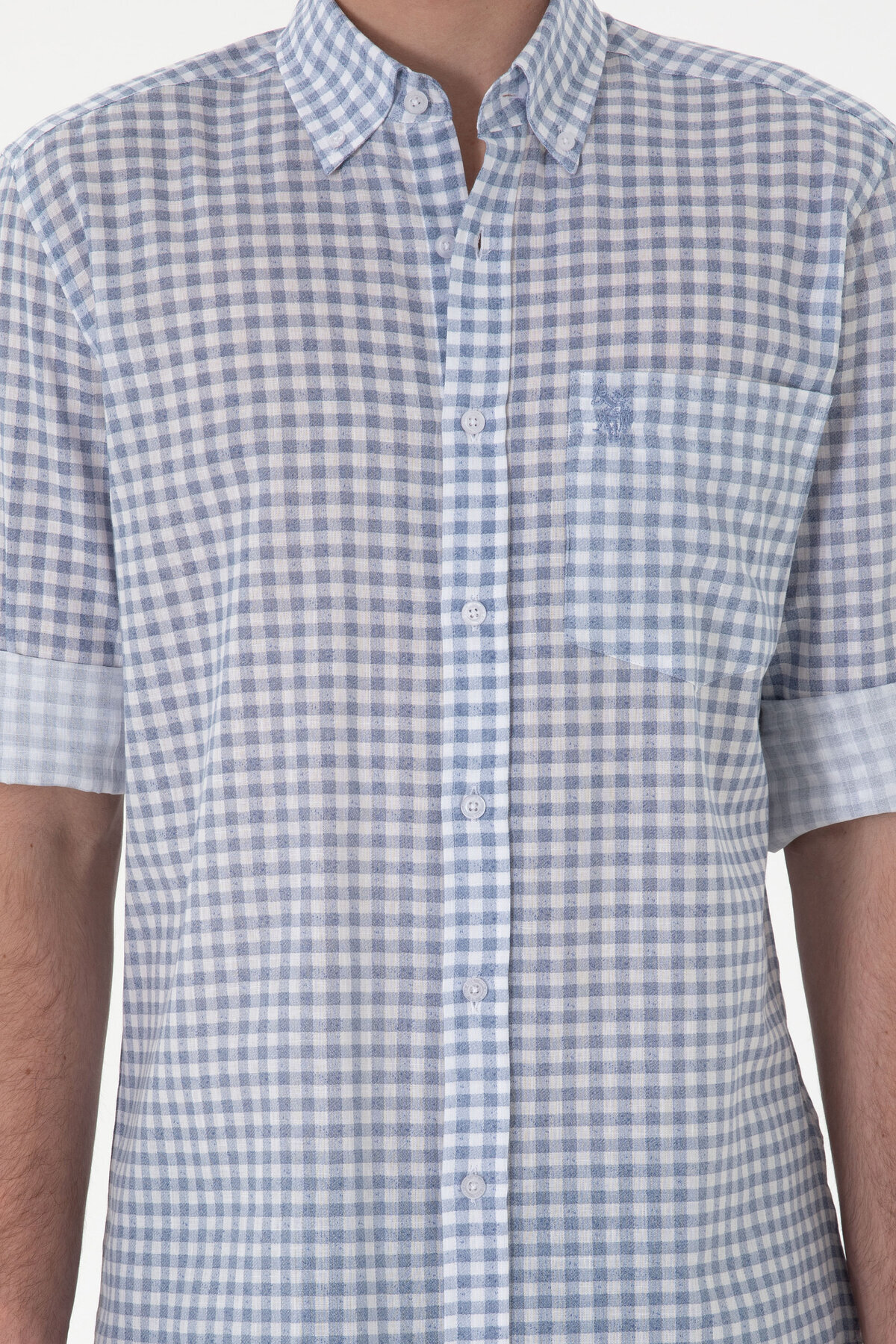U.S. Polo Assn.-Men's Light Blue Long Sleeve Shirt 50300203 -Vr003 6
