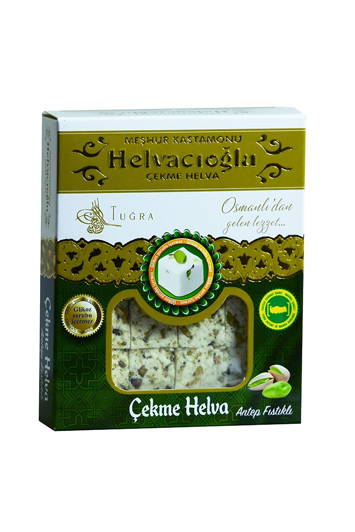 Helvacıoğlu 120 Gr Antep Fıstıklı Çekme Helva Meşhur Kastamonu Çekme Helvası Şekerleme Tatlı Vakumlu Paket