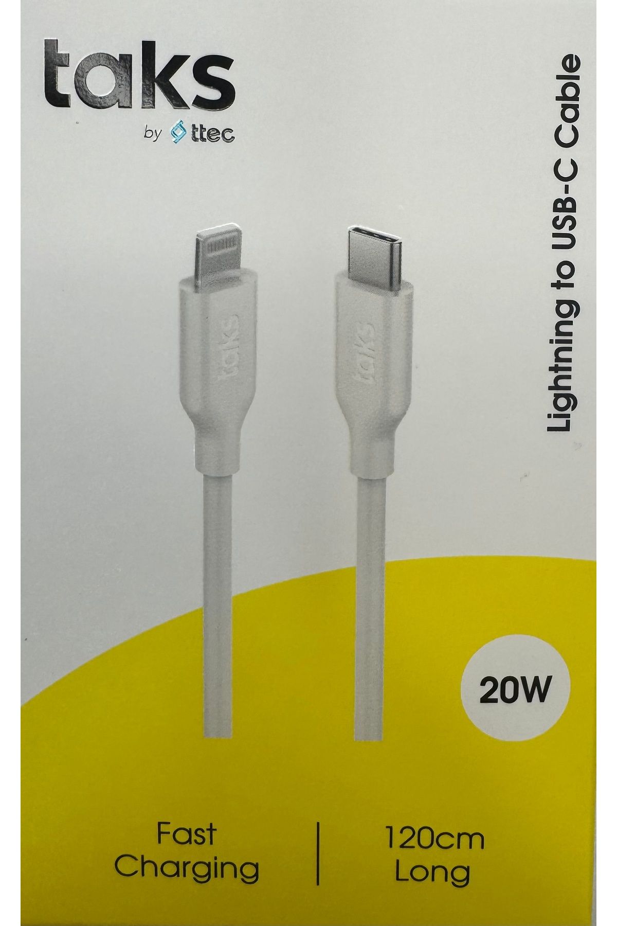 TAKS TYPEC - LIGHTNING 120CM 20W ŞARJ KABLOSU