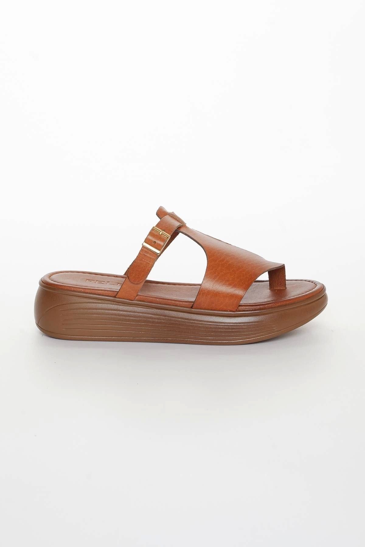 GULT-Slapi de damă din piele naturală, papuci de 4 cm 3