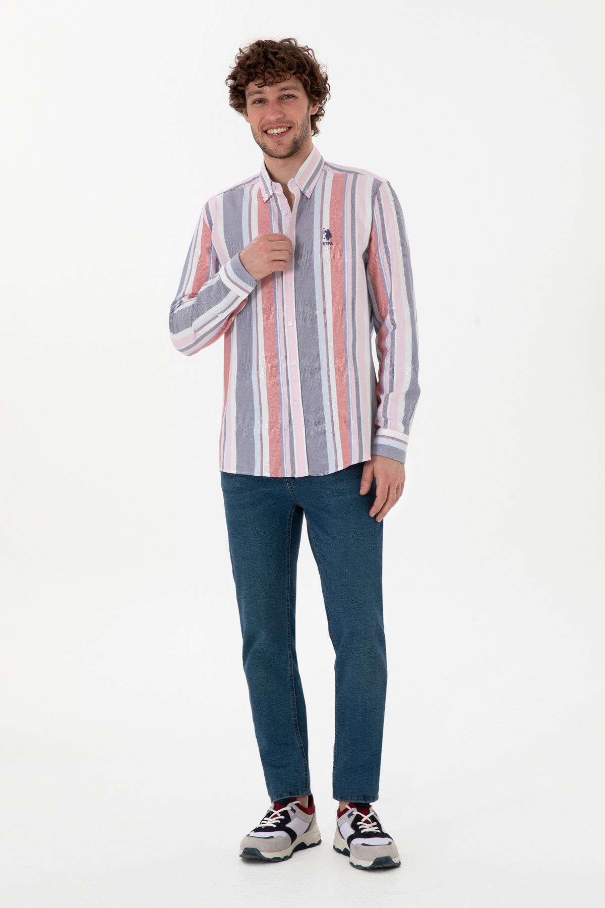 U.S. Polo Assn.-Men's Red Long Sleeve Shirt 50299787 -Vr213 4