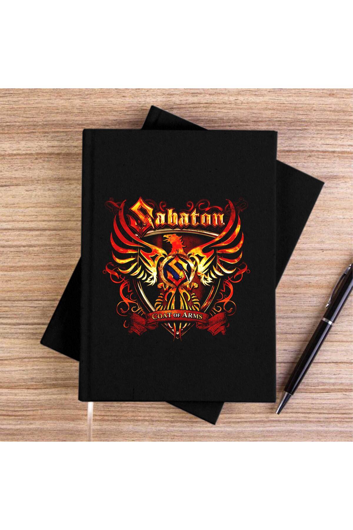 Z zepplin-Sabaton Coat of Arms Black Canvas Notebook 1