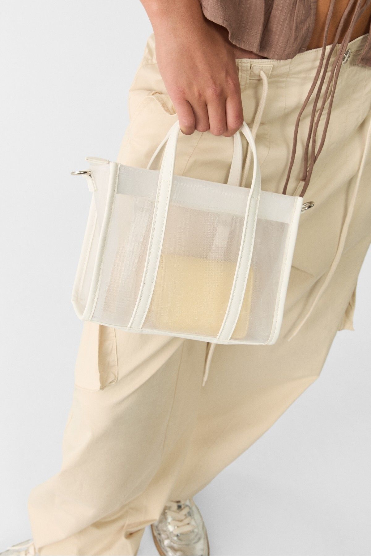 Stradivarius-Mesh tote bag 3