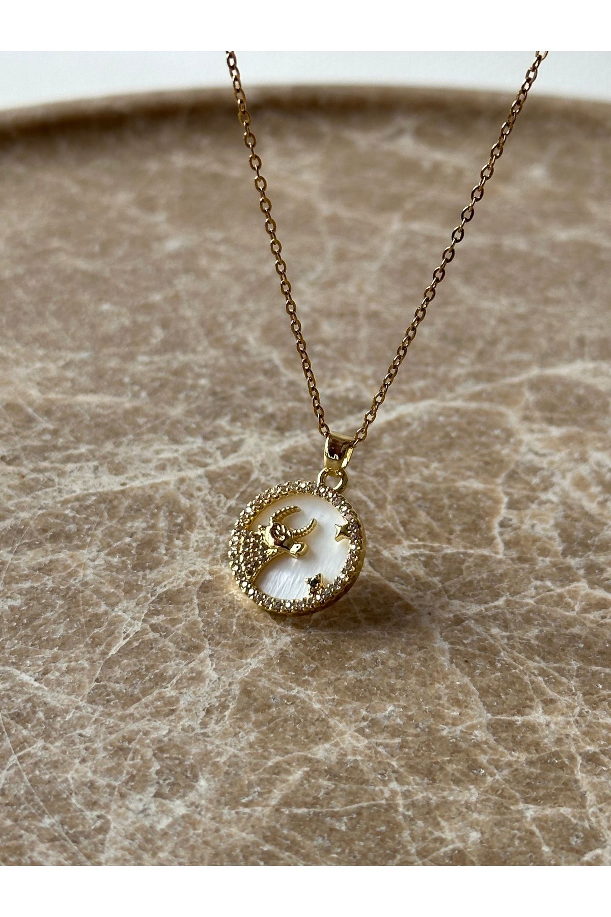 Reorah Collection Burç Simgeleri Çelik Kolye-Boğa