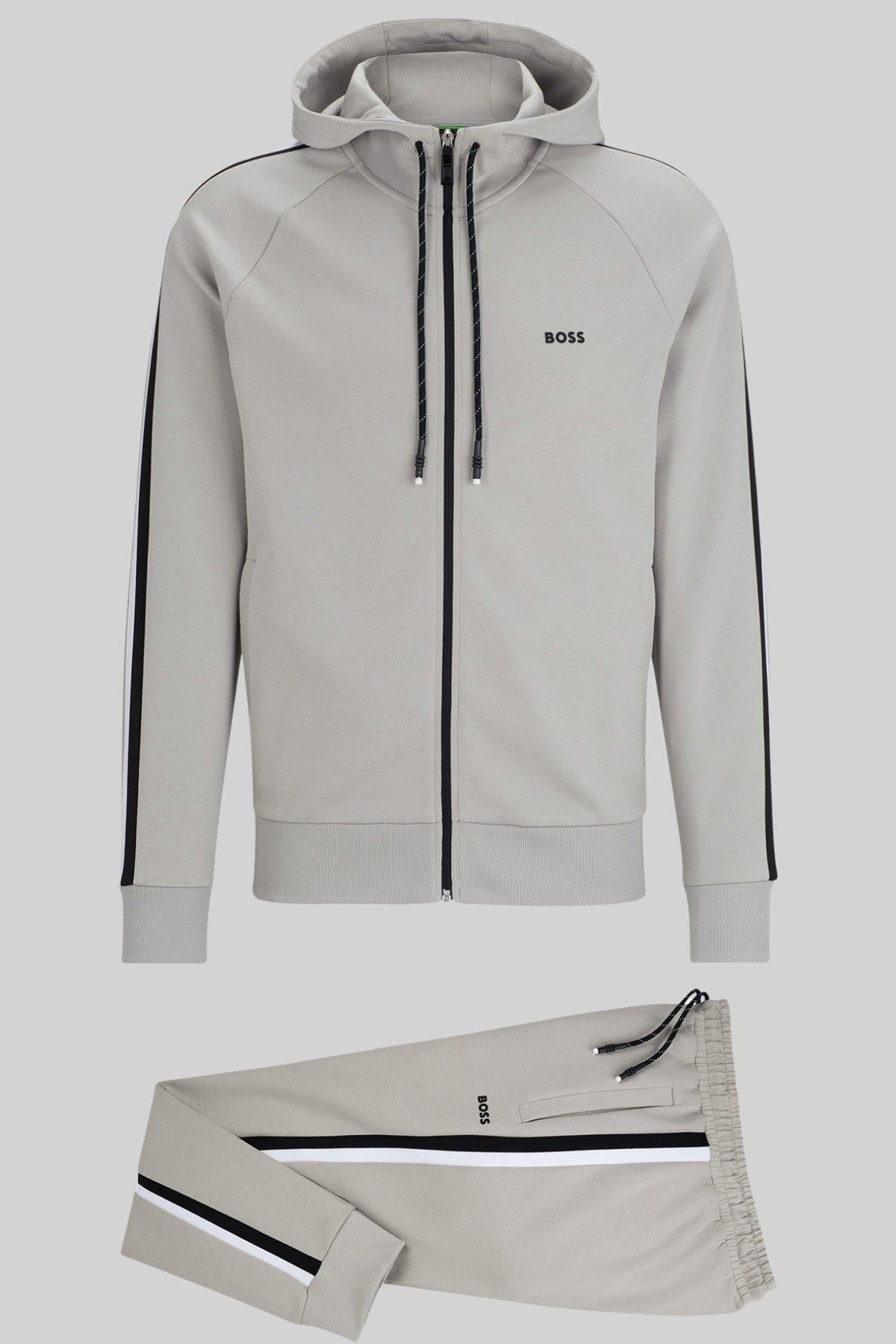ست گرمکن مردانه لباس آبی خاکستری است Hugo Boss